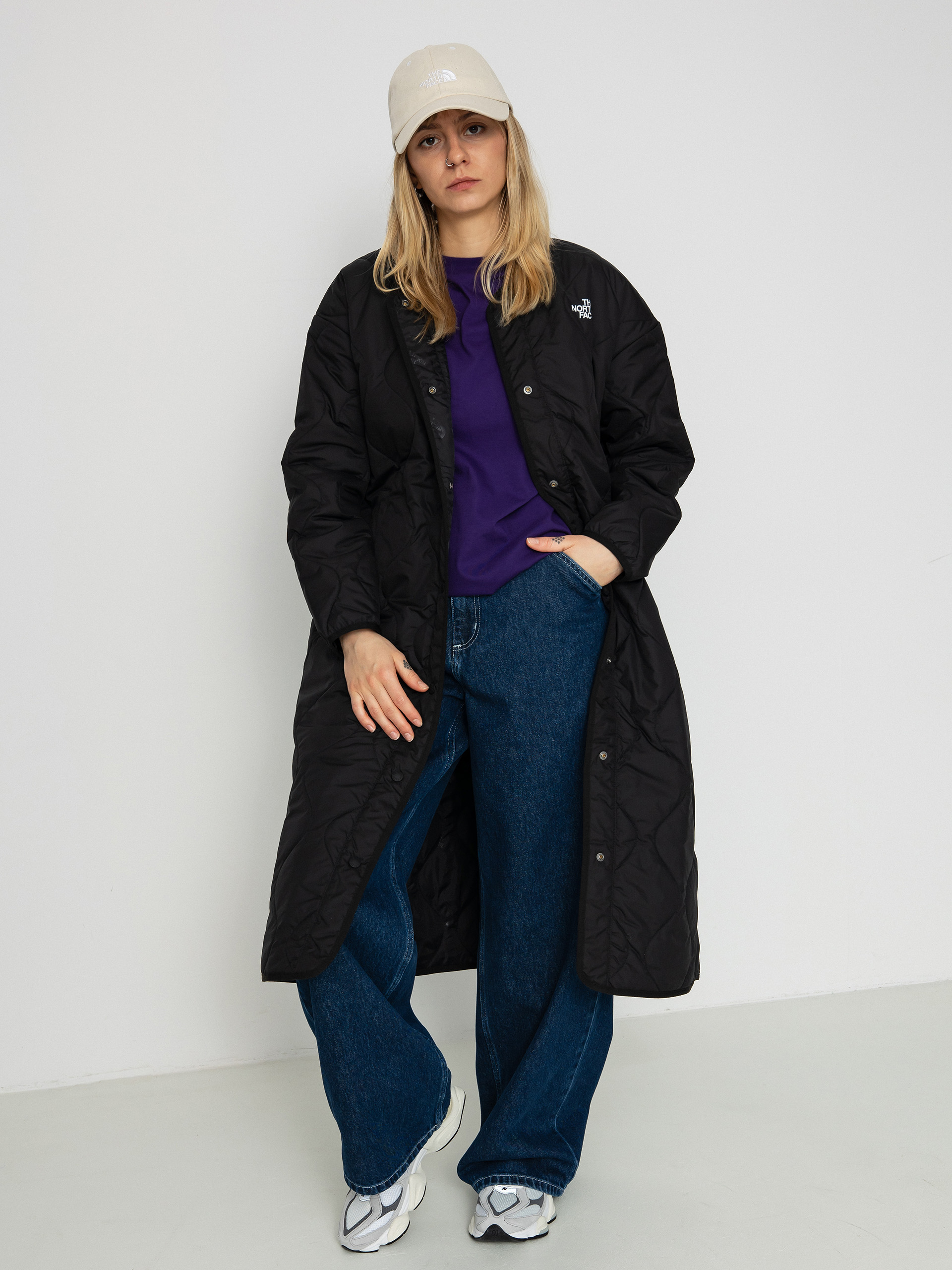 Dzseki The North Face Ampato Quilted Liner Long Wmn (tnf black)