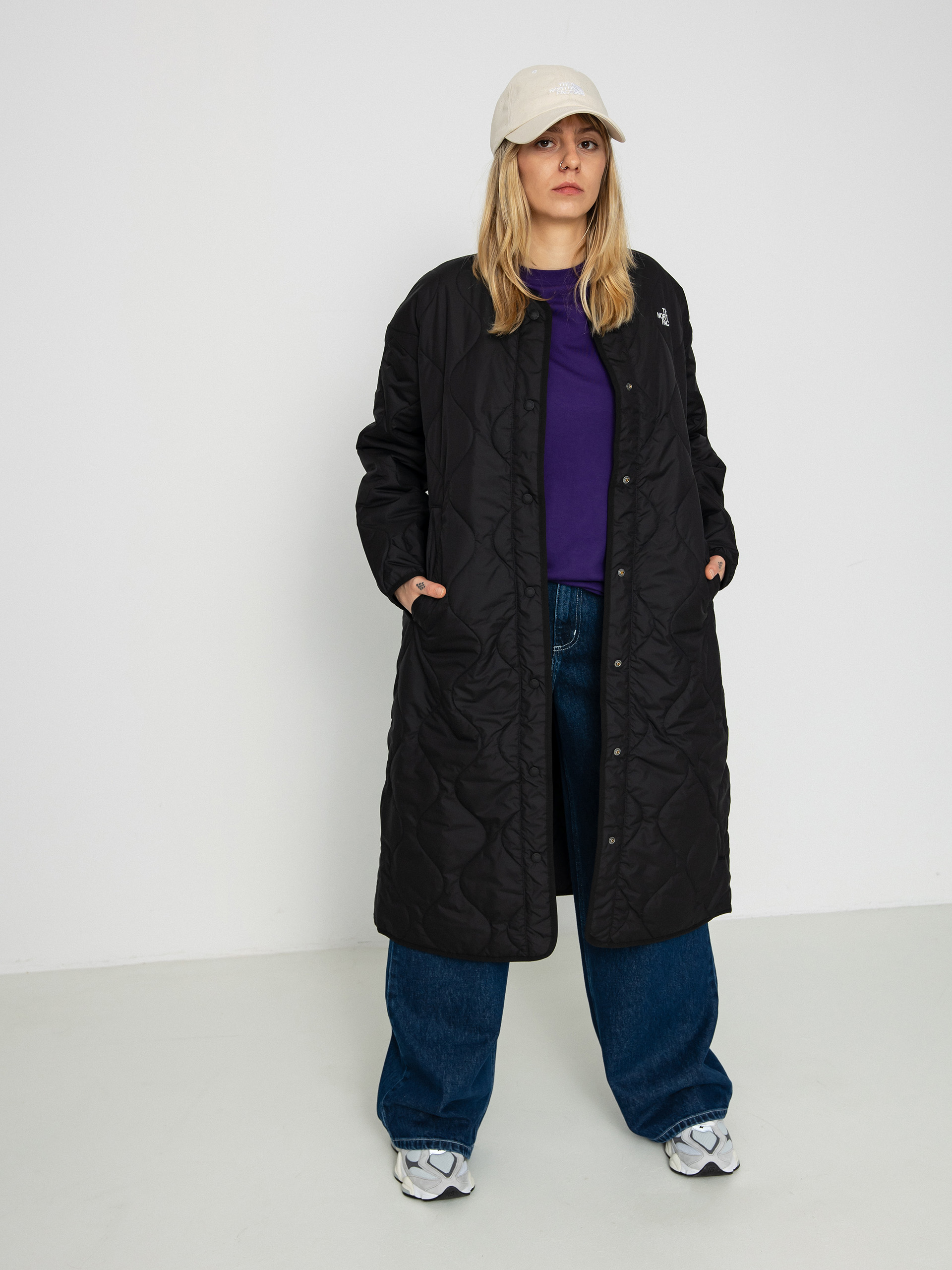 Dzseki The North Face Ampato Quilted Liner Long Wmn (tnf black)