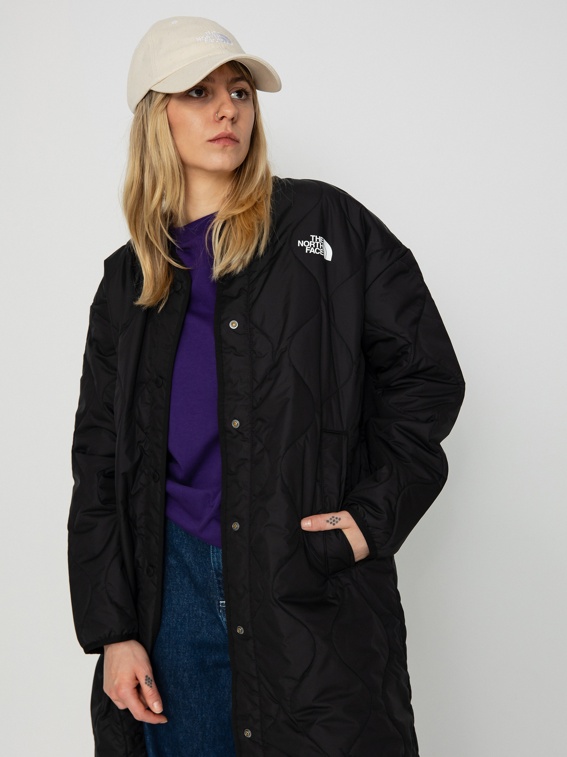 Dzseki The North Face Ampato Quilted Liner Long Wmn (tnf black)