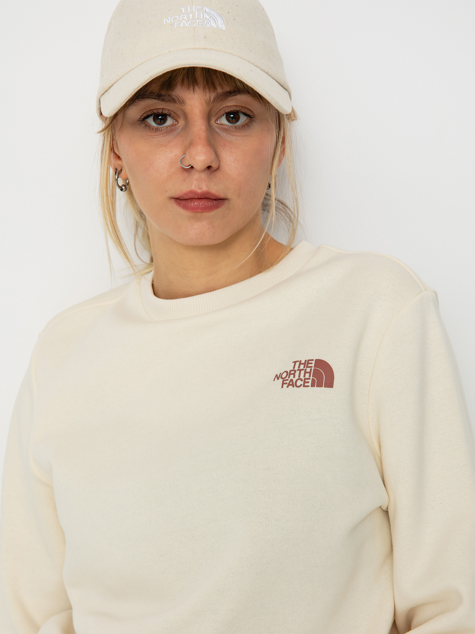 Pulóver The North Face Graphic Crew 3 Wmn (white dune)