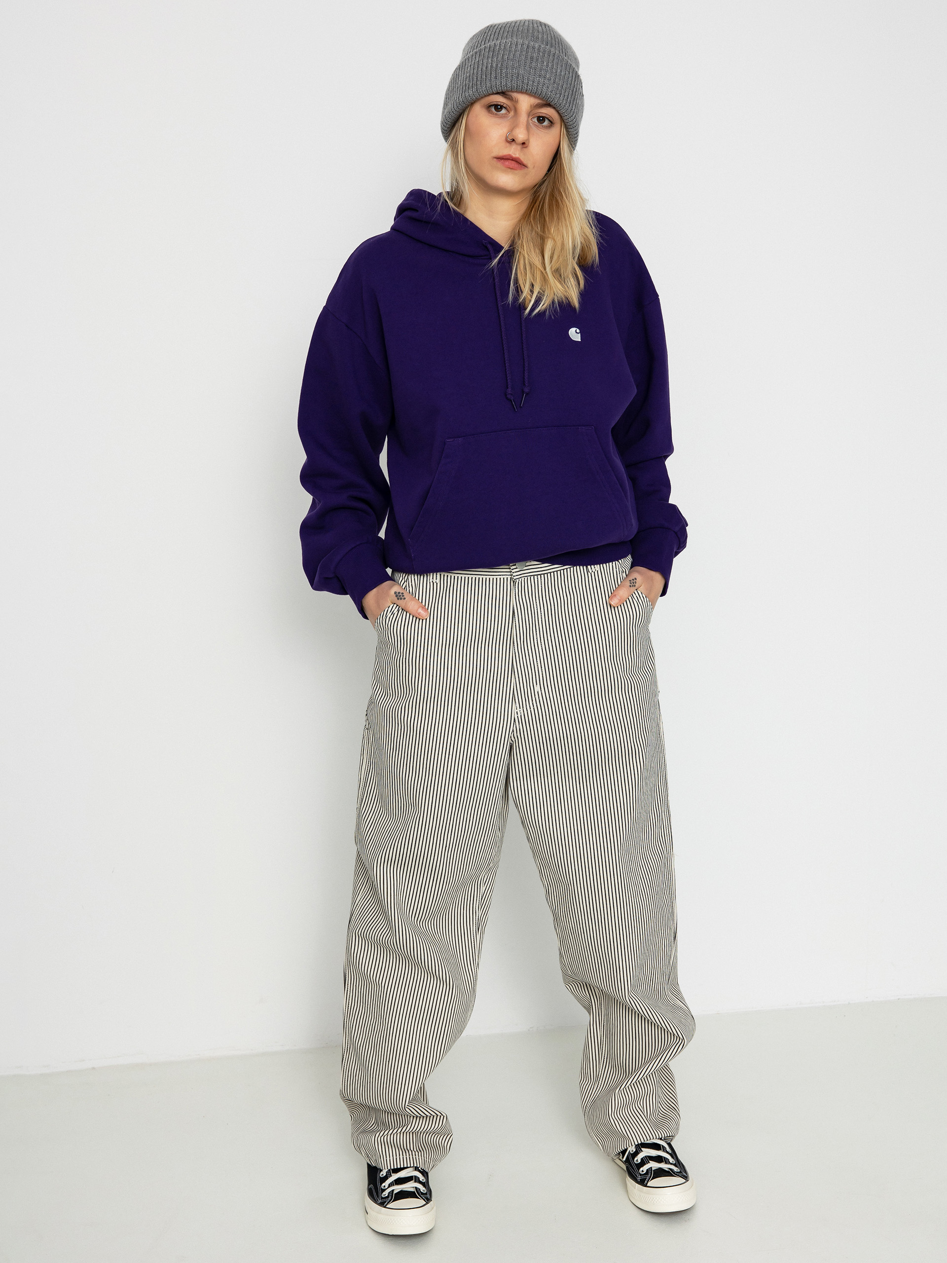 Carhartt WIP Casey HD Kapucnis pulóver Wmn (tyrian/silver)
