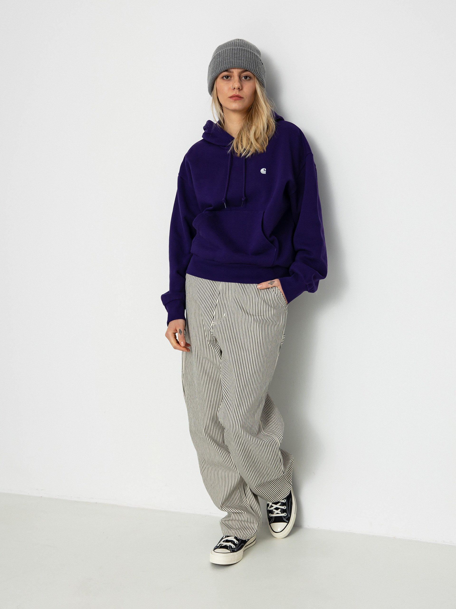 Carhartt WIP Casey HD Kapucnis pulóver Wmn (tyrian/silver)