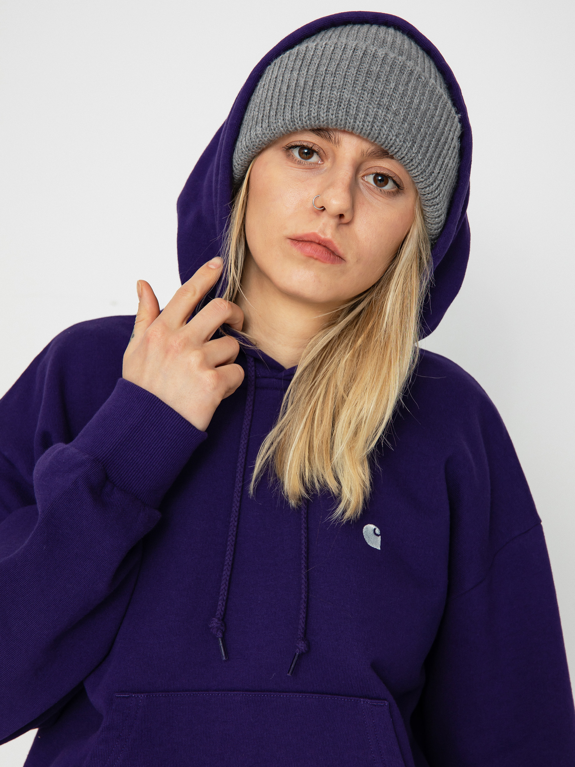 Carhartt WIP Casey HD Kapucnis pulóver Wmn (tyrian/silver)