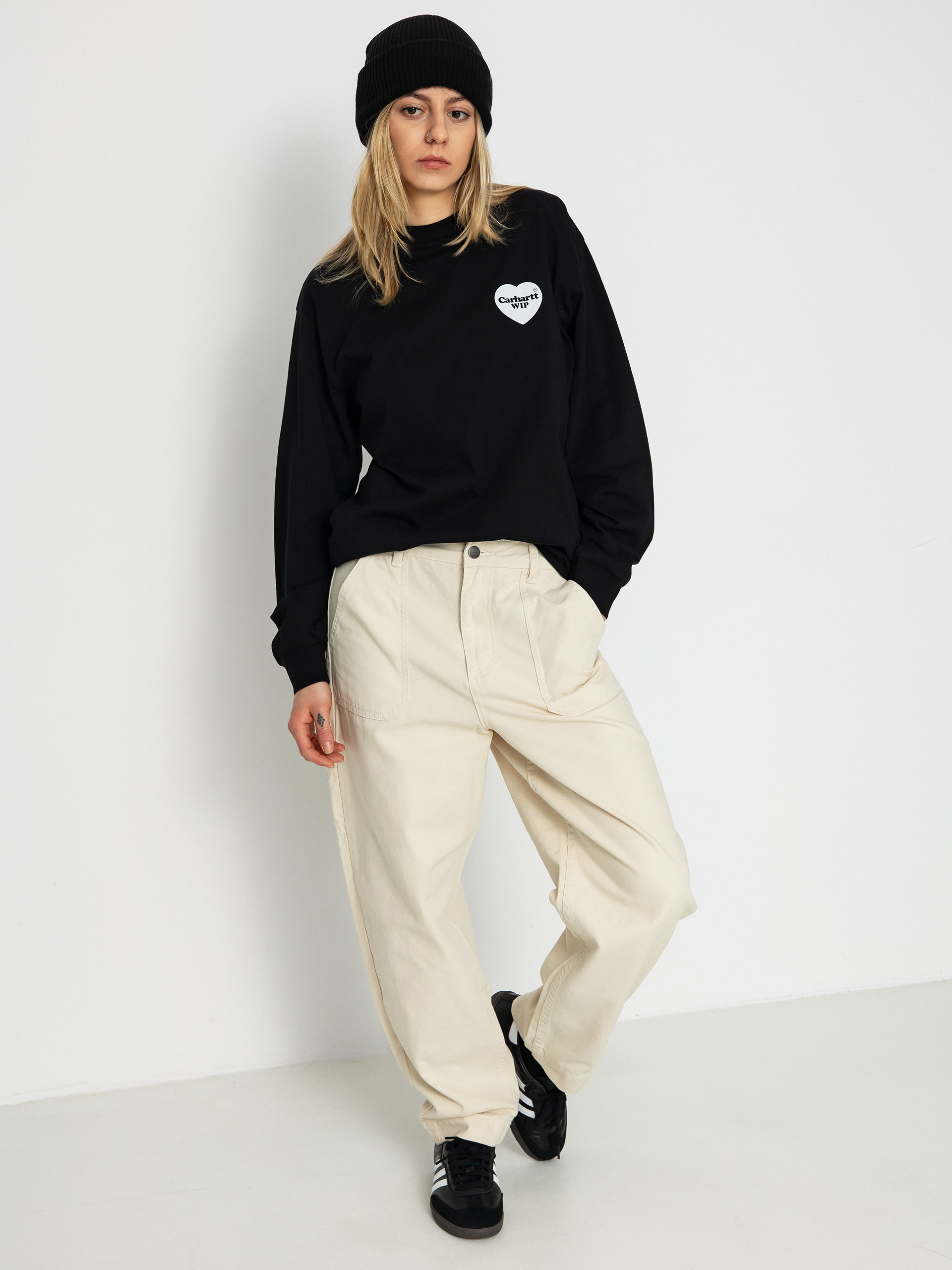 Carhartt WIP Heart Bandana Hosszú ujjú felső Wmn (black/white)