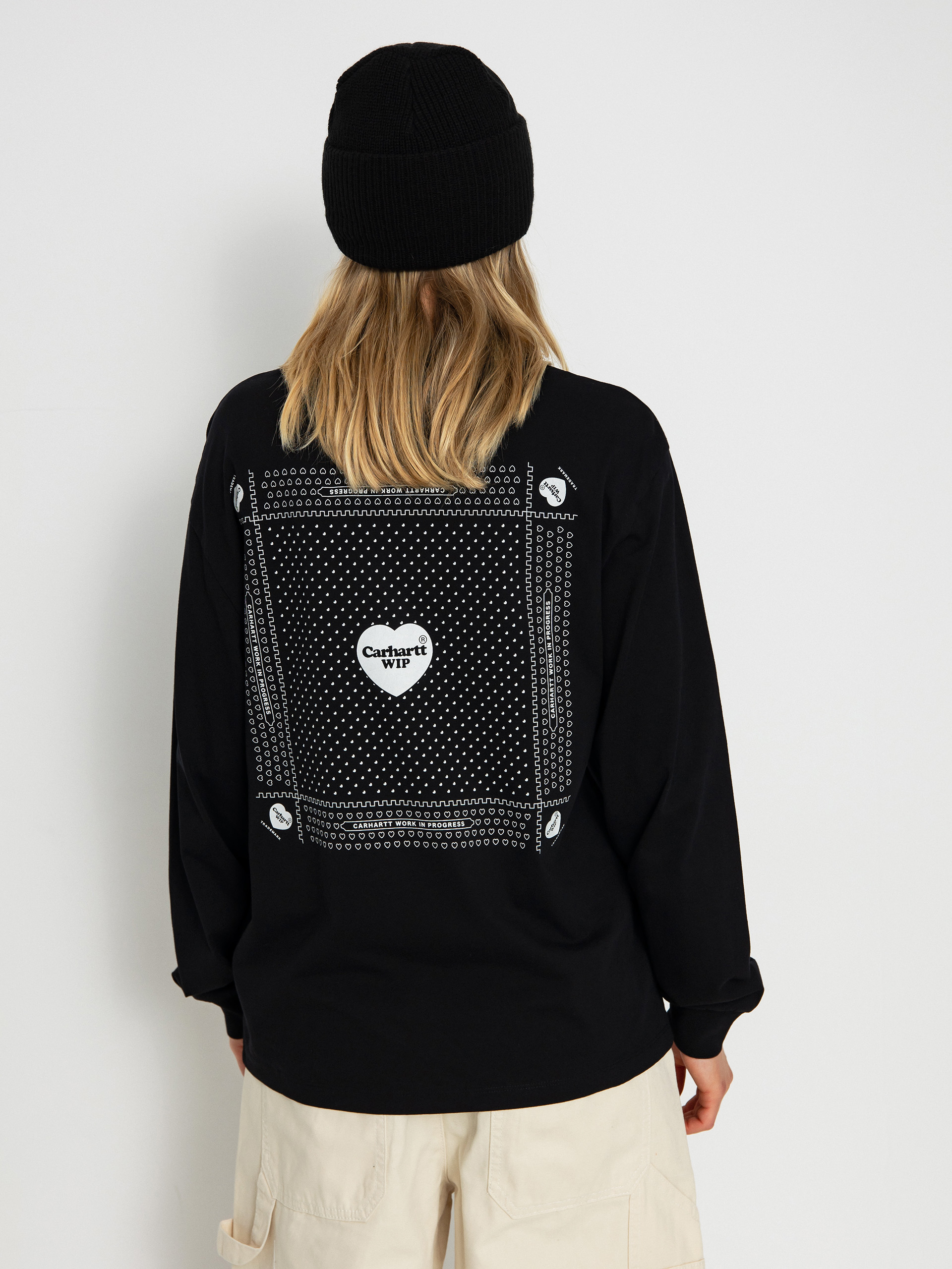 Carhartt WIP Heart Bandana Hosszú ujjú felső Wmn (black/white)