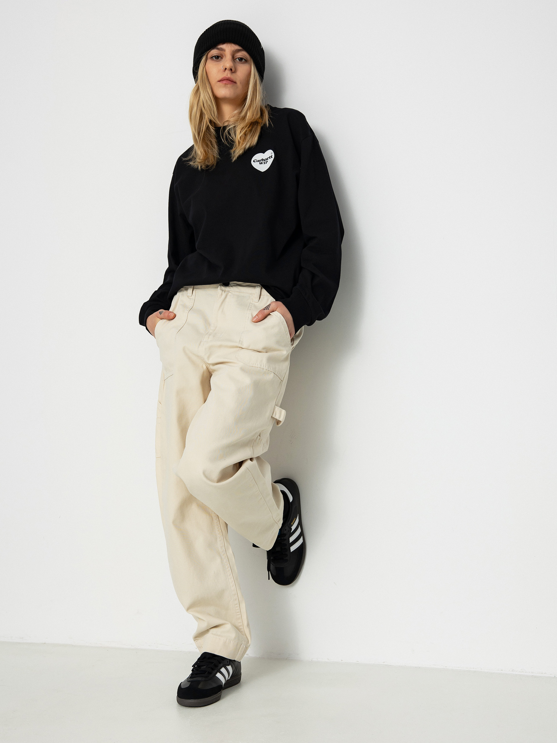 Carhartt WIP Heart Bandana Hosszú ujjú felső Wmn (black/white)