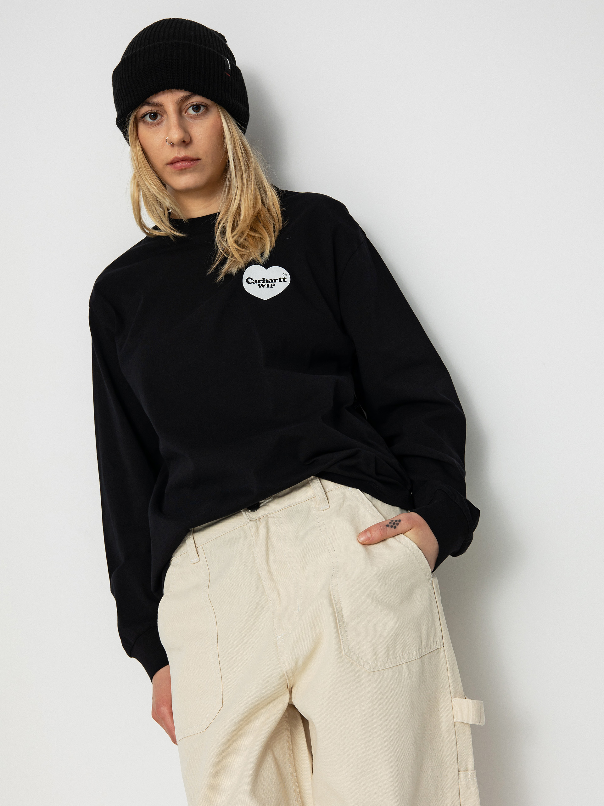 Carhartt WIP Heart Bandana Hosszú ujjú felső Wmn (black/white)