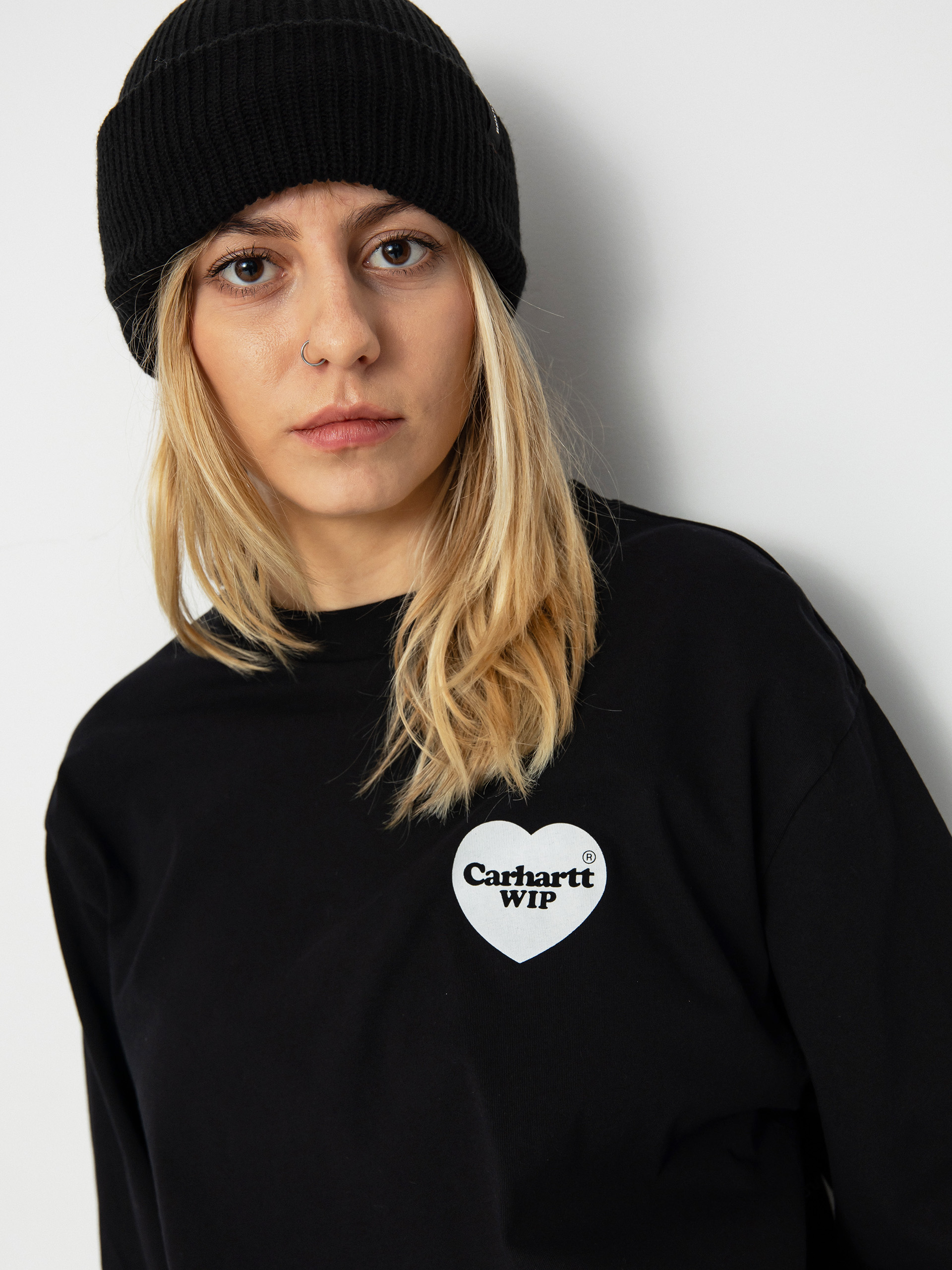 Carhartt WIP Heart Bandana Hosszú ujjú felső Wmn (black/white)