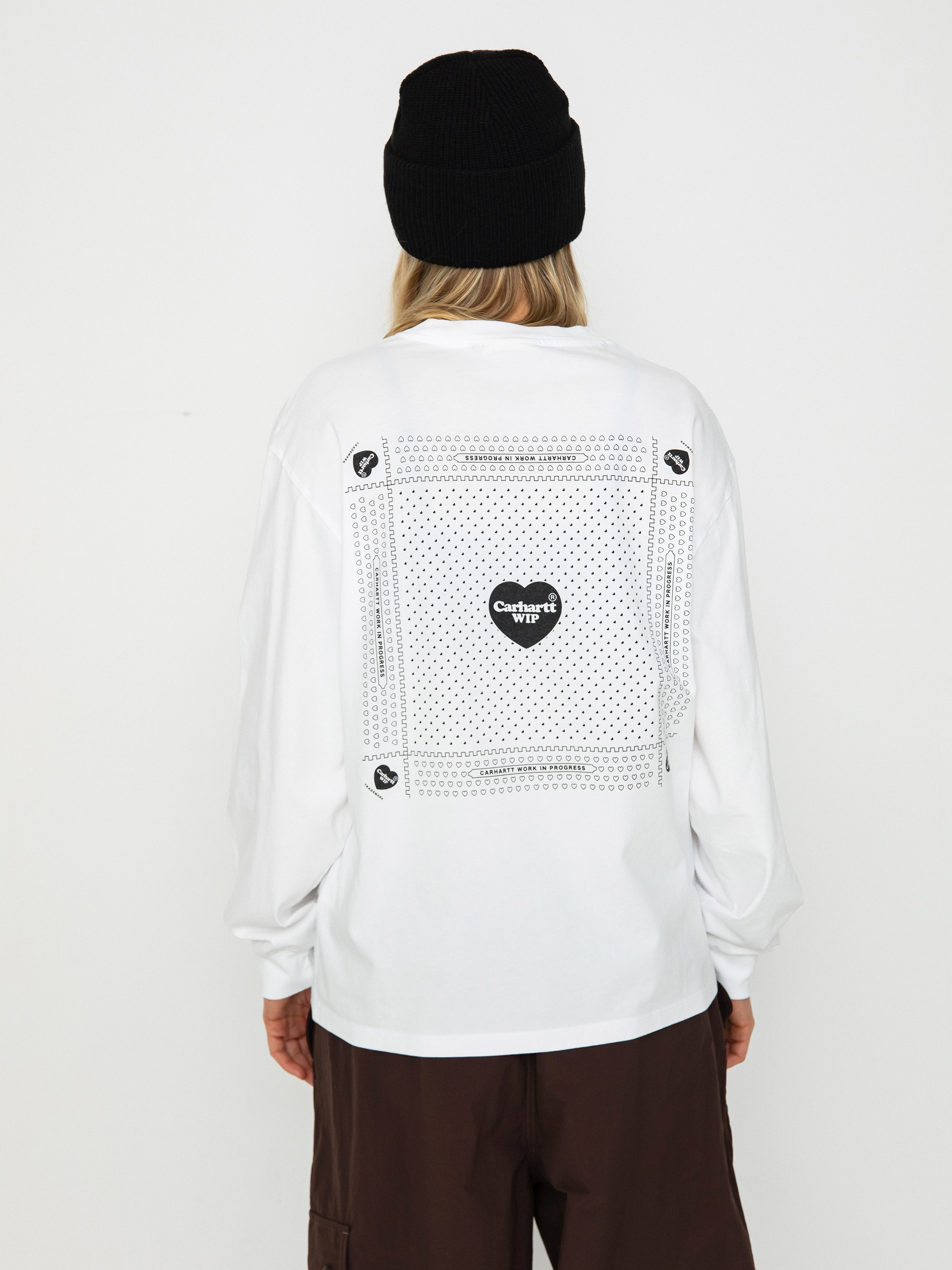 Carhartt WIP Heart Bandana Hosszú ujjú felső Wmn (white/black)