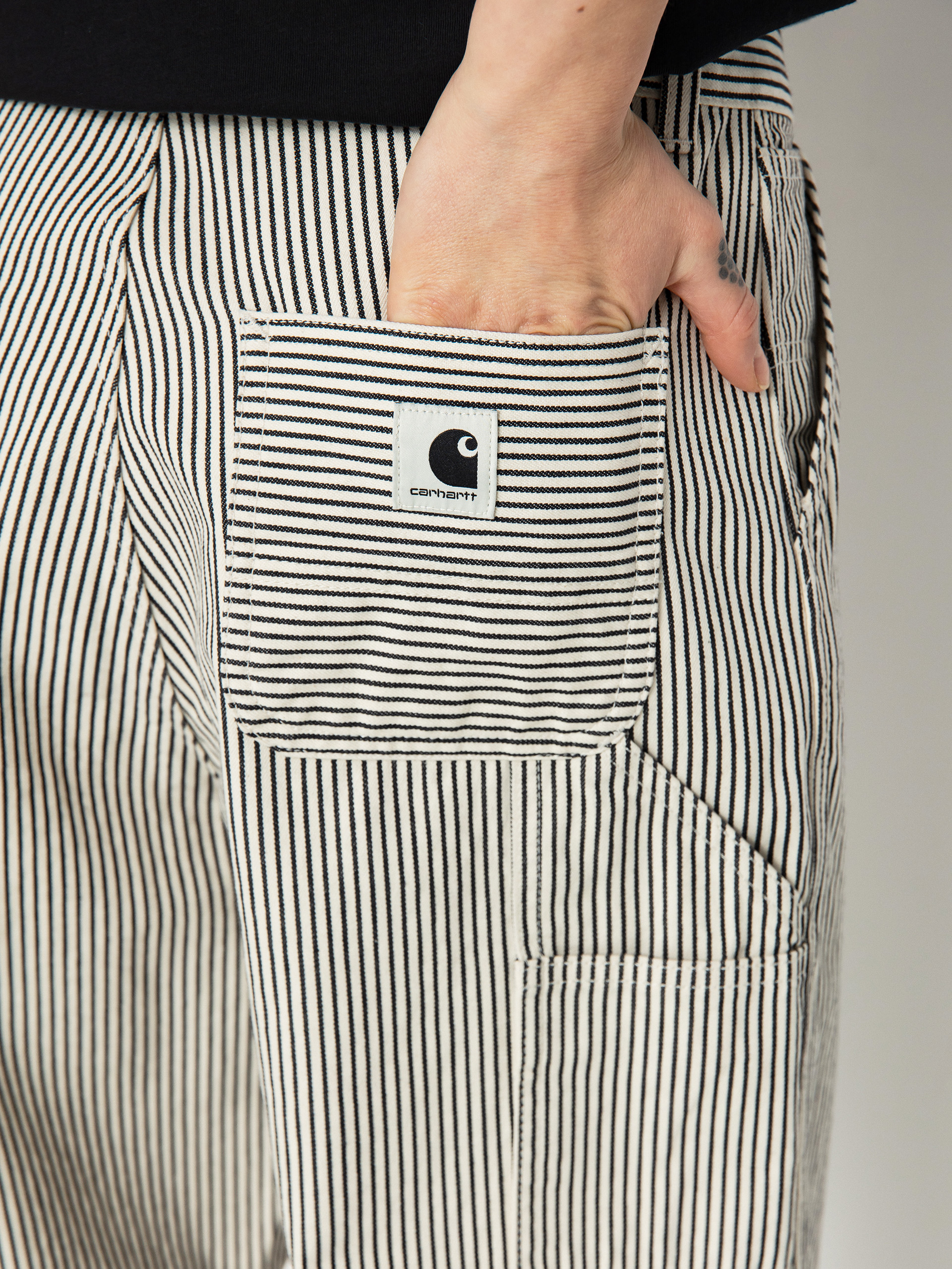 Carhartt WIP Haywood SK Kisnadrág Wmn (haywood stripe/wax/black)