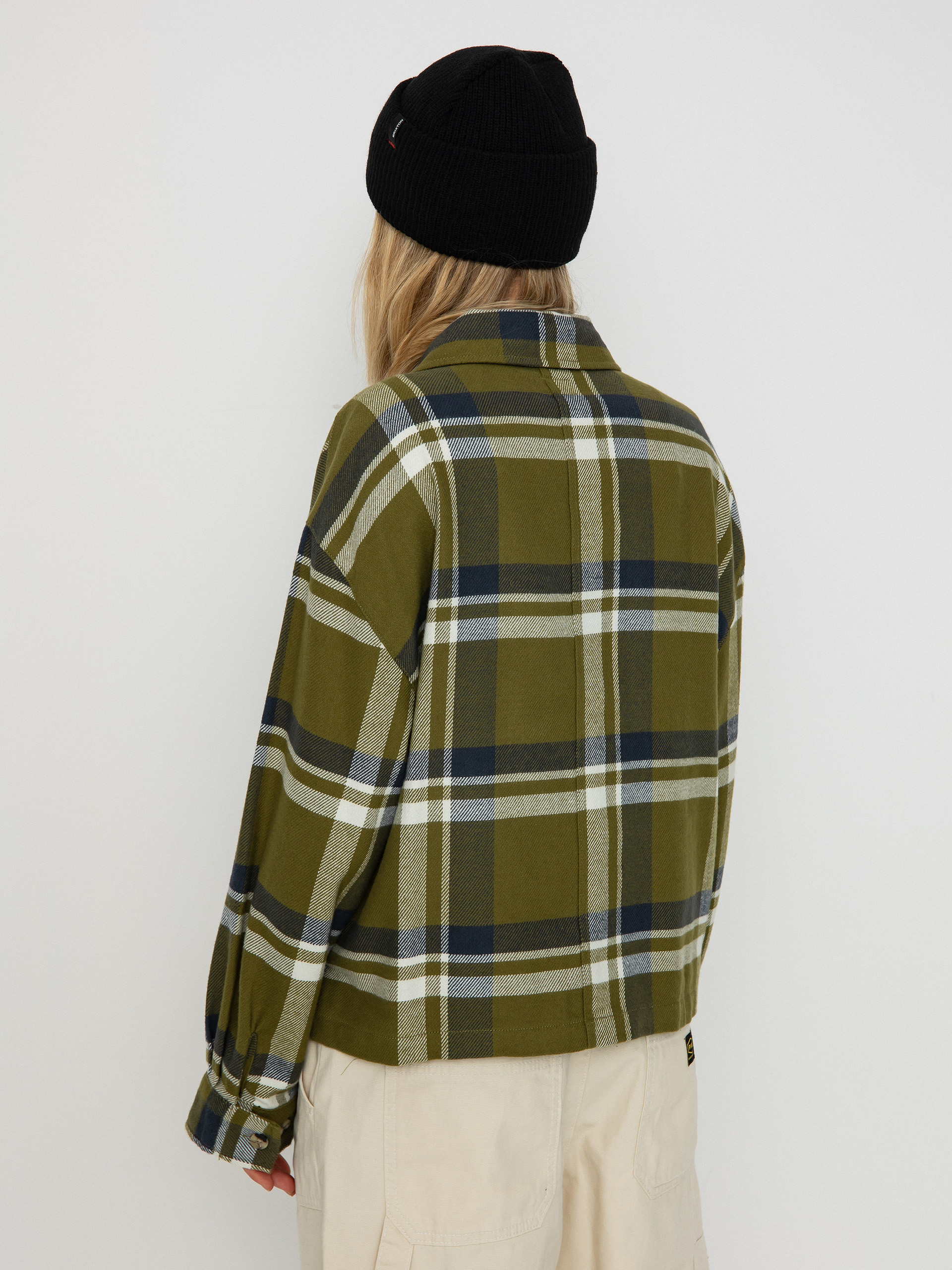 Brixton Bowery Flannel Ls Ing Wmn (sea kelp/washed navy)