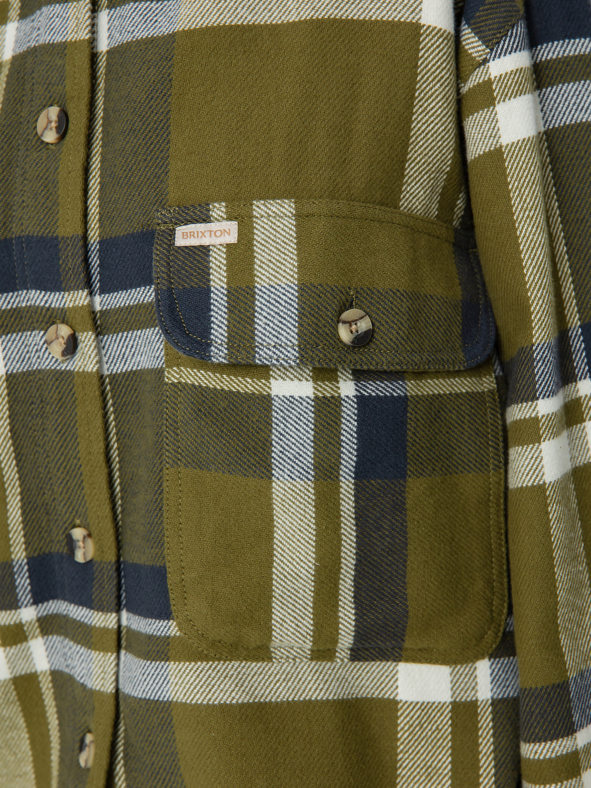 Brixton Bowery Flannel Ls Ing Wmn (sea kelp/washed navy)