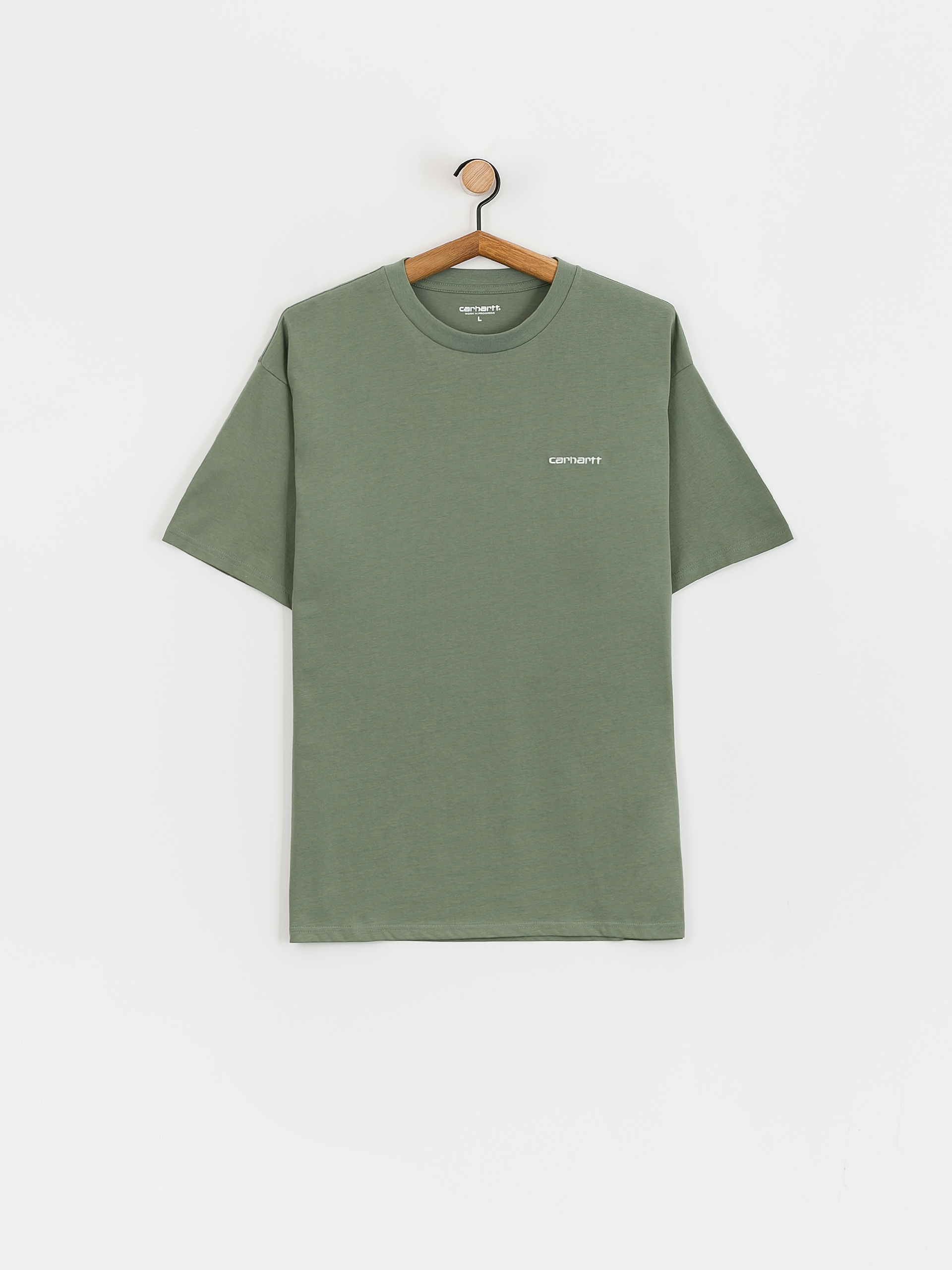 Carhartt WIP Script Embroidery Póló (park/white)