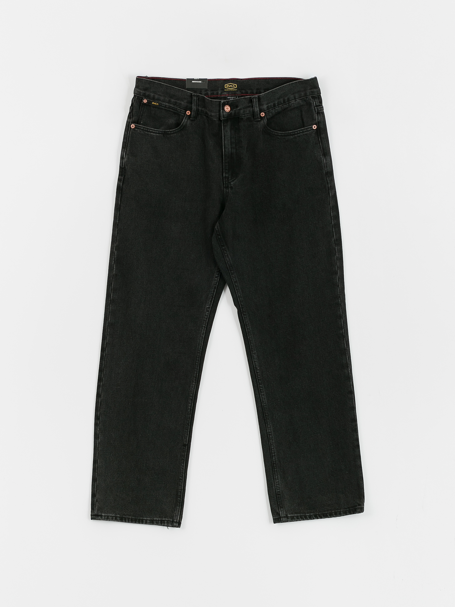 RVCA Americana Dayshift Denim Kisnadrág (black rinse)