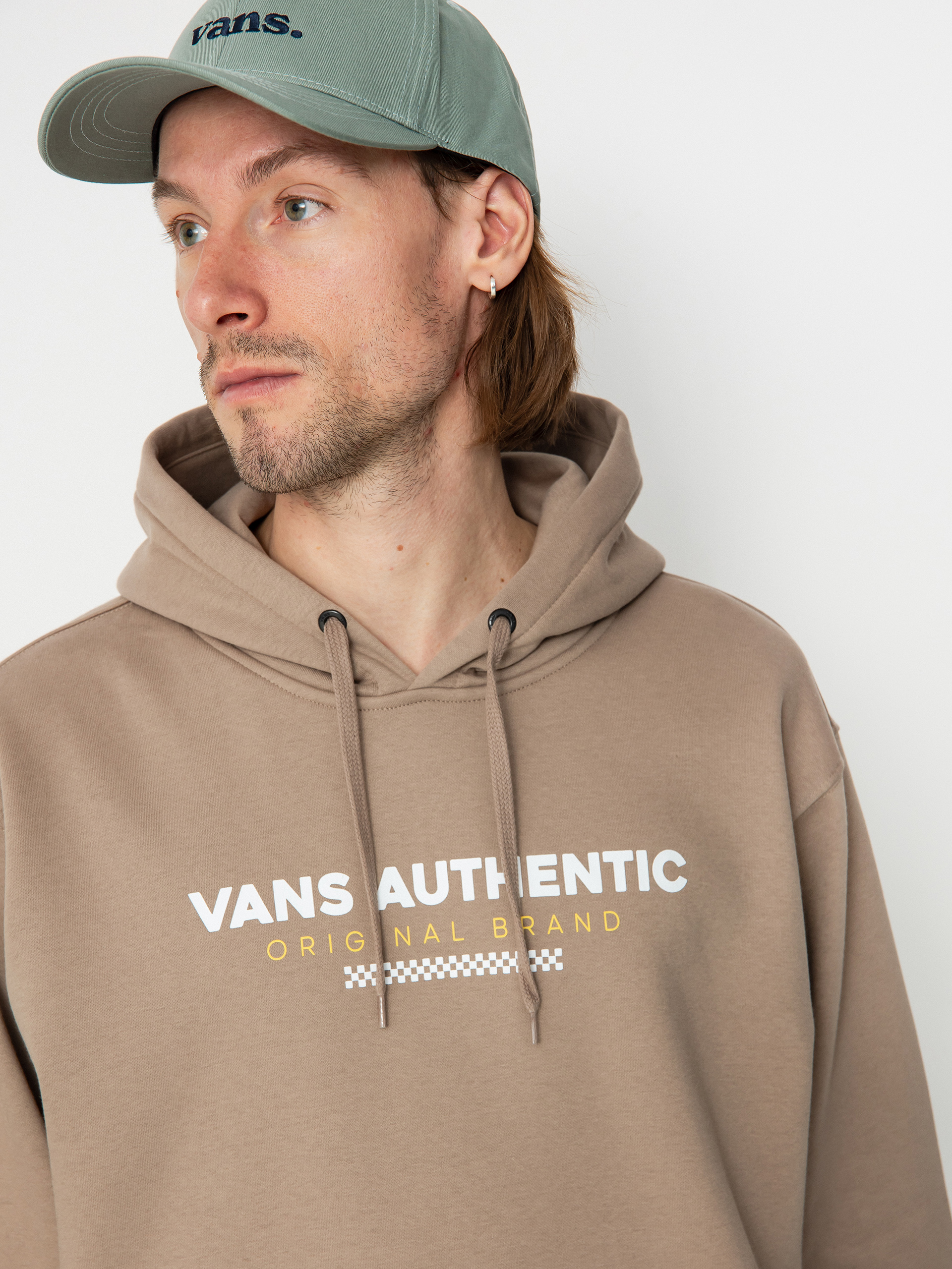Kapucnis pulóver Vans Vans Sport Loose Fit Fleece HD (desert taupe)