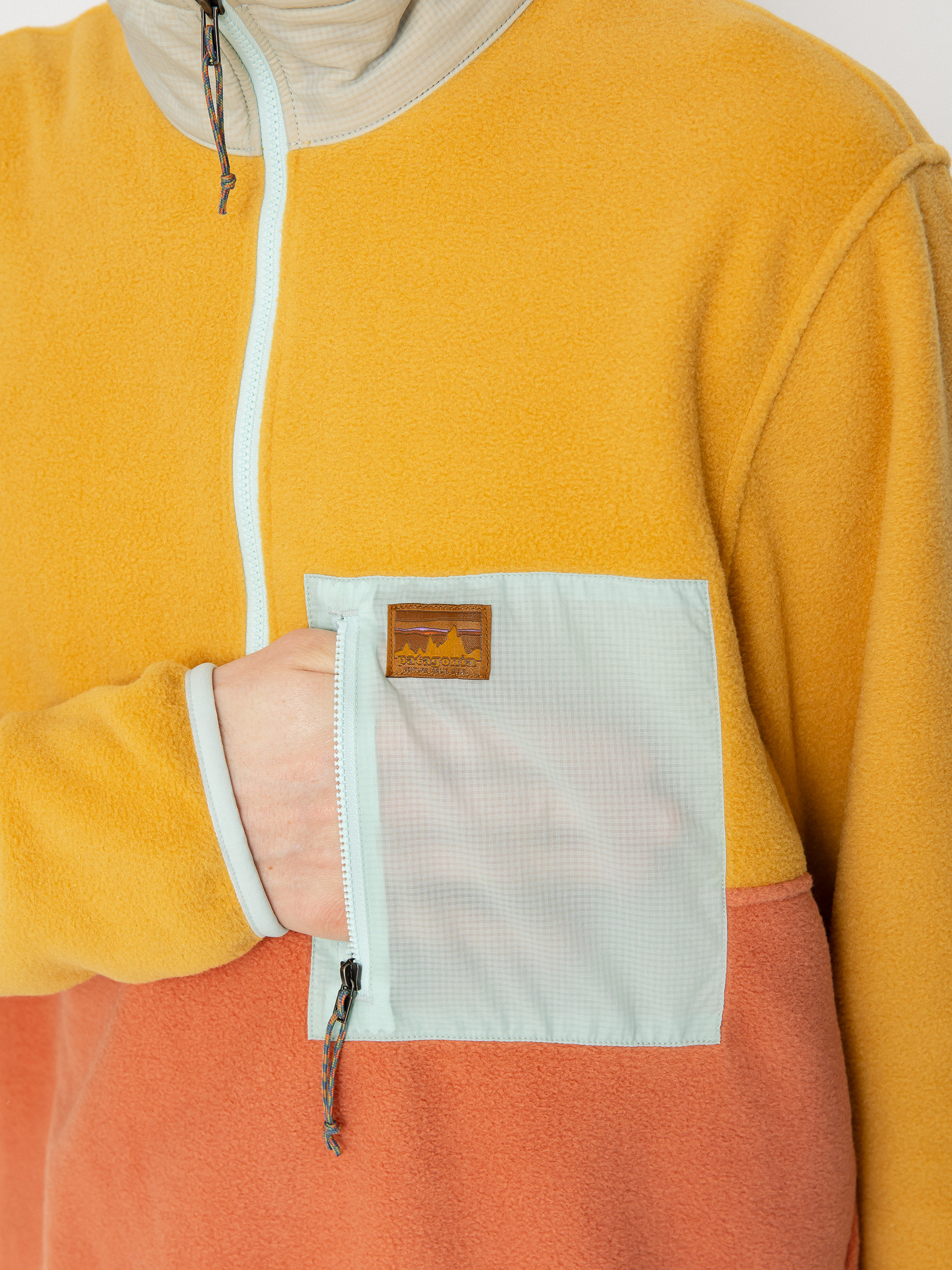 Férfi Patagonia Microdini 1/2 Zip Polár pulóver (sienna clay)