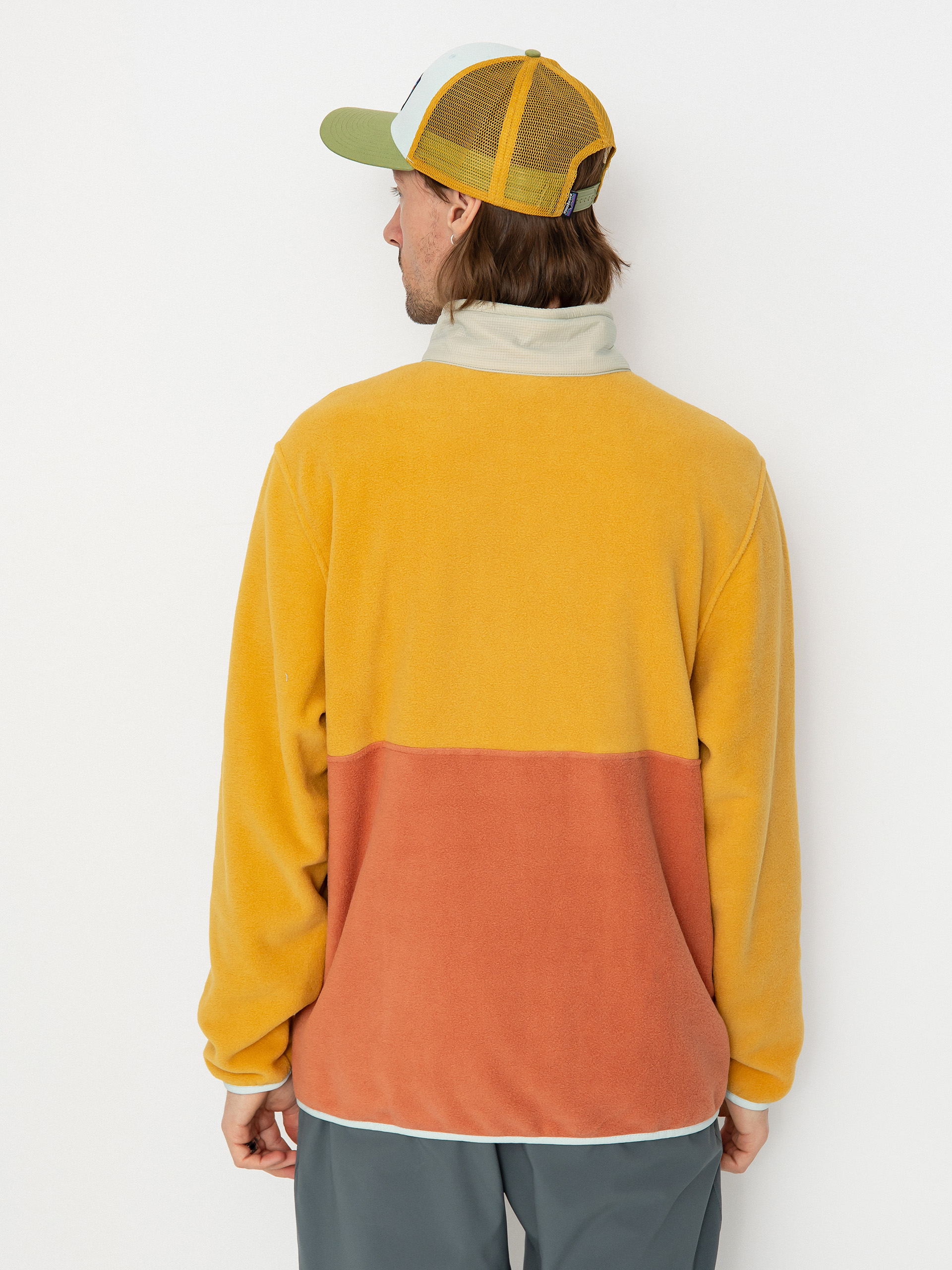 Férfi Patagonia Microdini 1/2 Zip Polár pulóver (sienna clay)