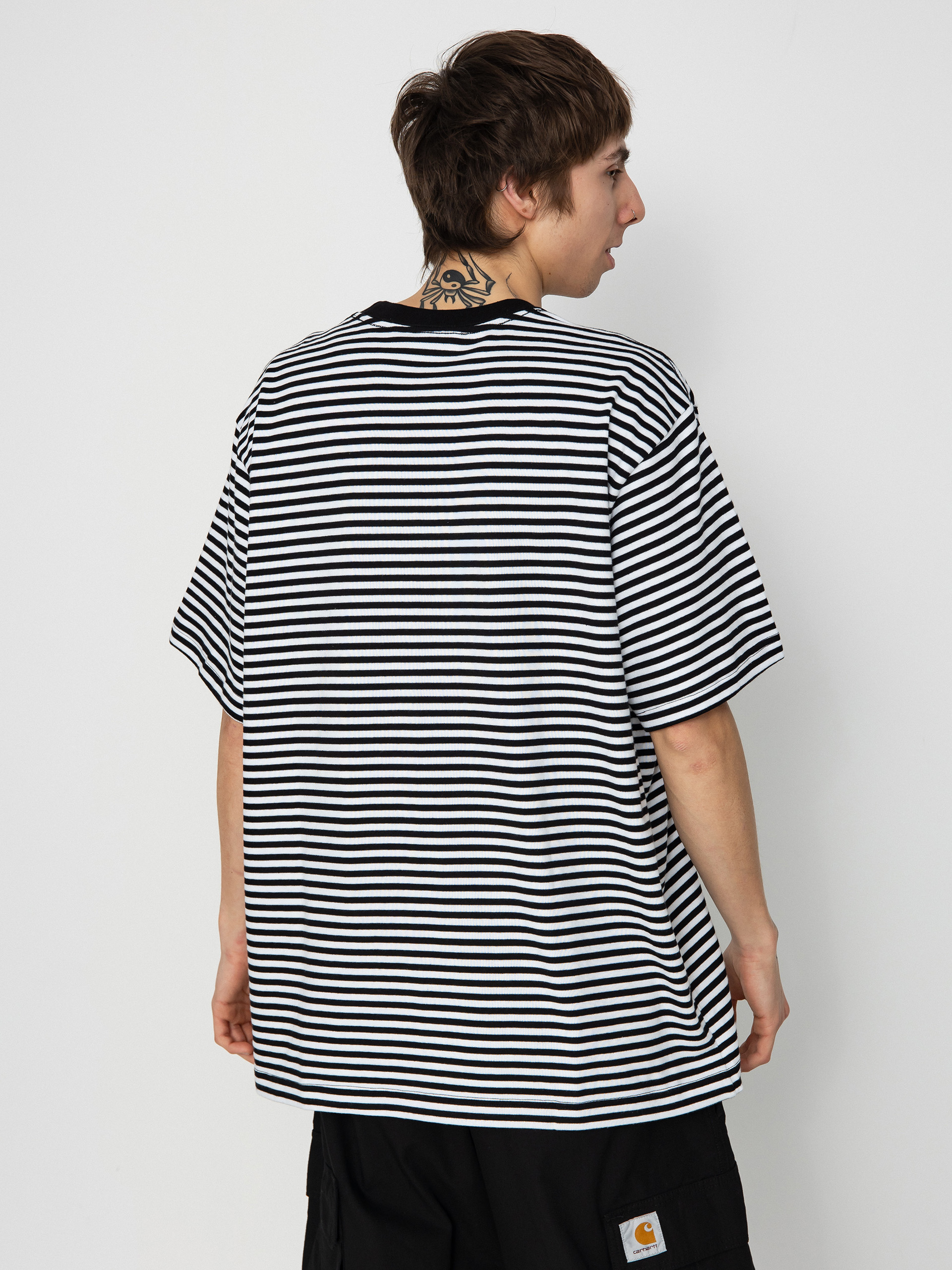 Póló OBEY Established Works Eyes Strp (black multi)