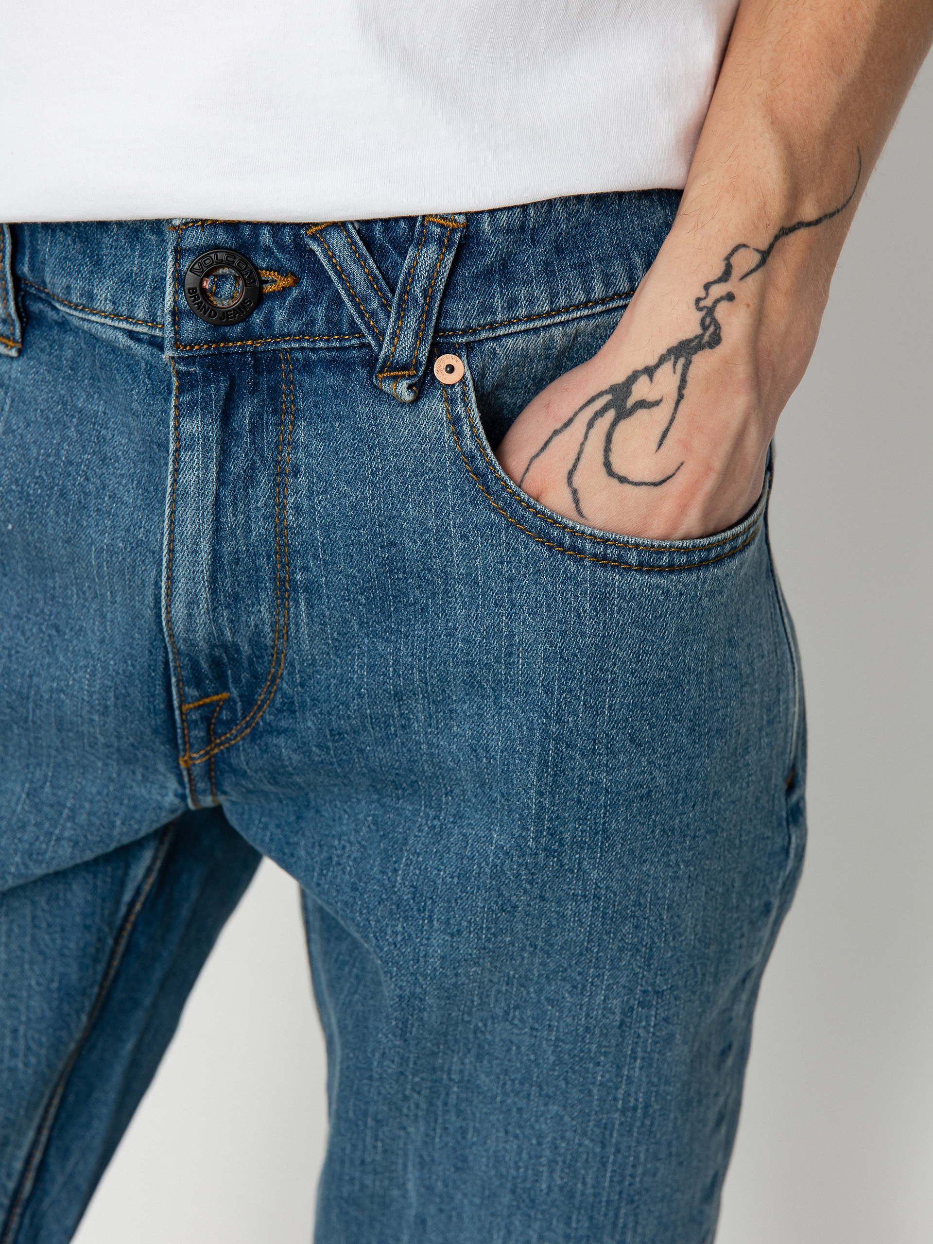 Volcom Vorta Denim Kisnadrág (aged indigo)