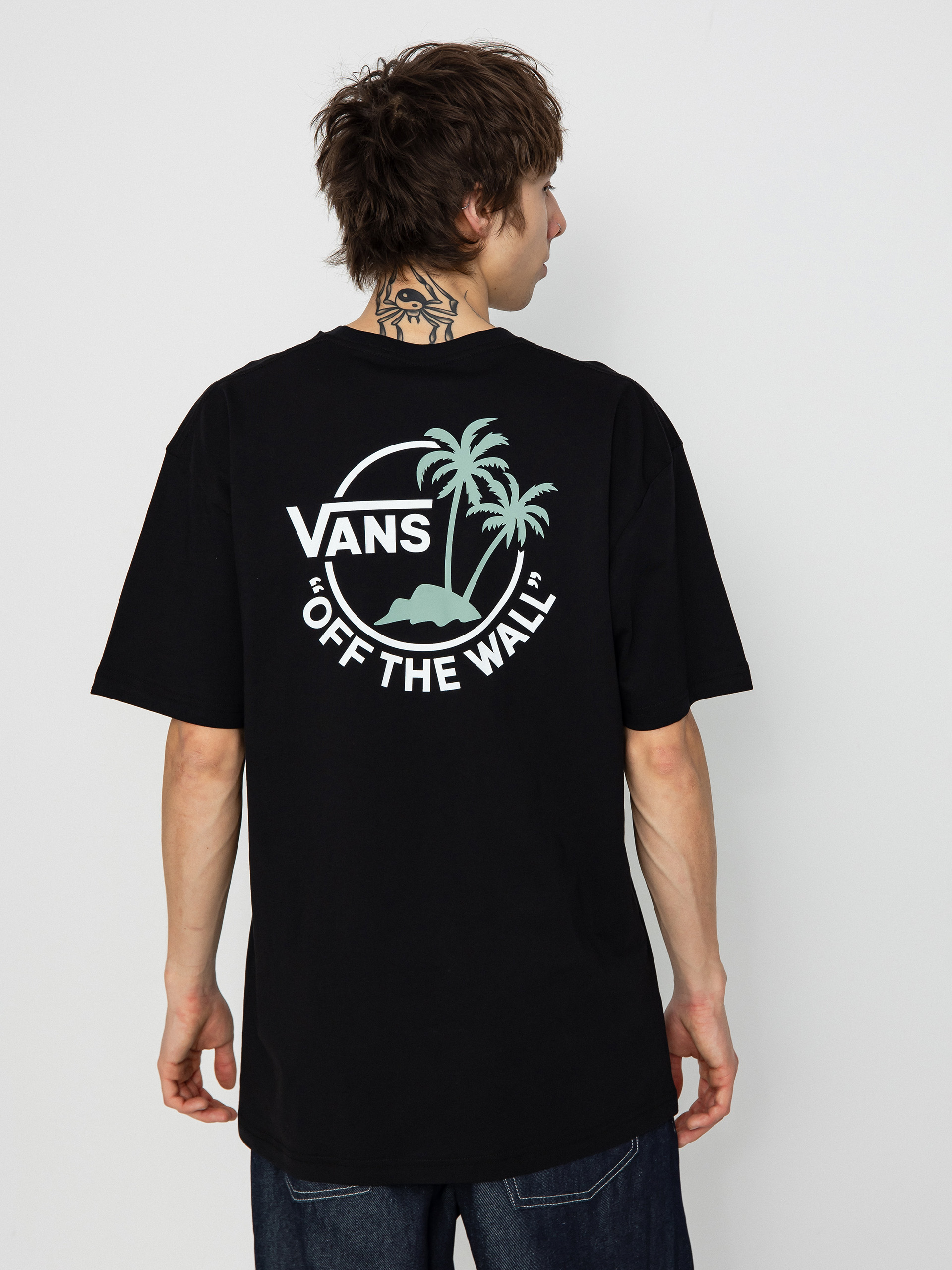 Vans Classic Mini Dual Palm II Póló (black/iceberg green)