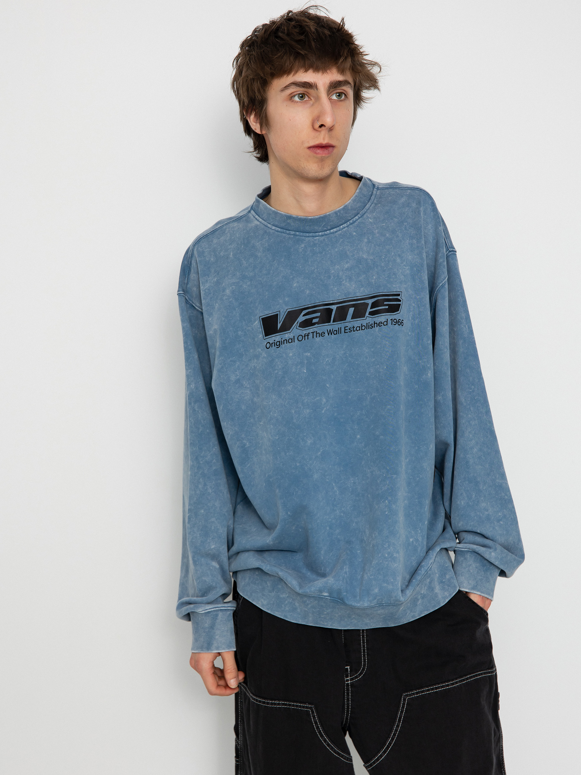 Pulóver Vans Spaced Out Loose Crew (copen blue)