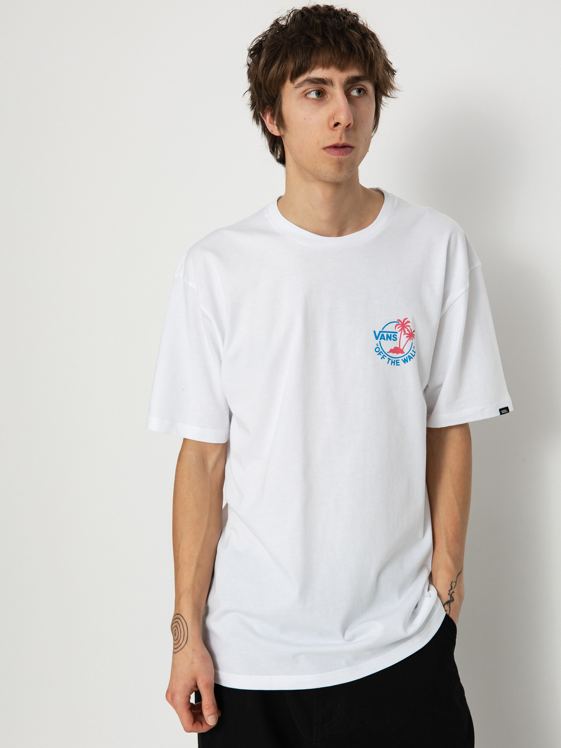 Póló Vans Classic Mini Dual Palm II (white/malibu blue)