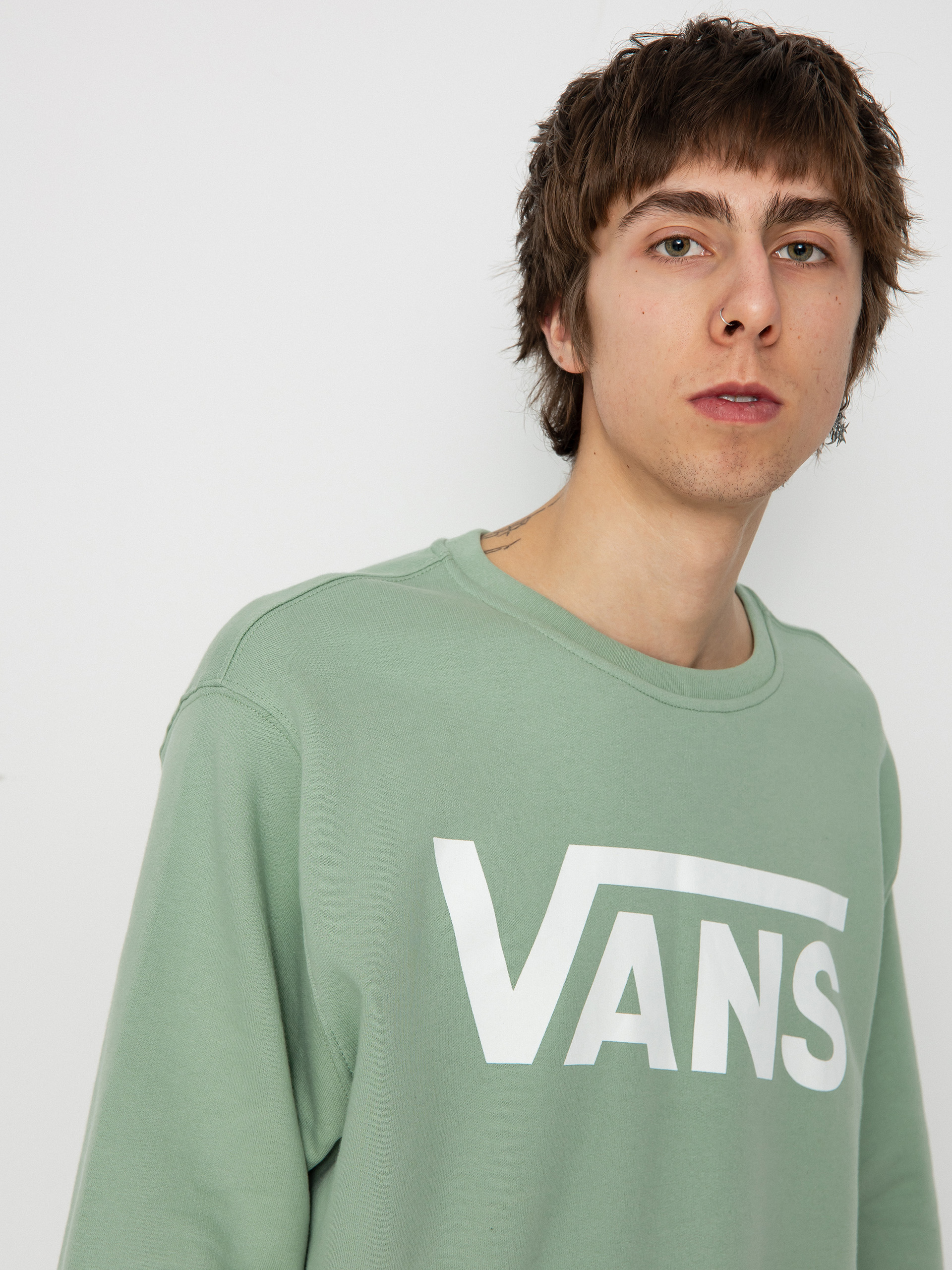 Pulóver Vans Classic Crew II (iceberg green)