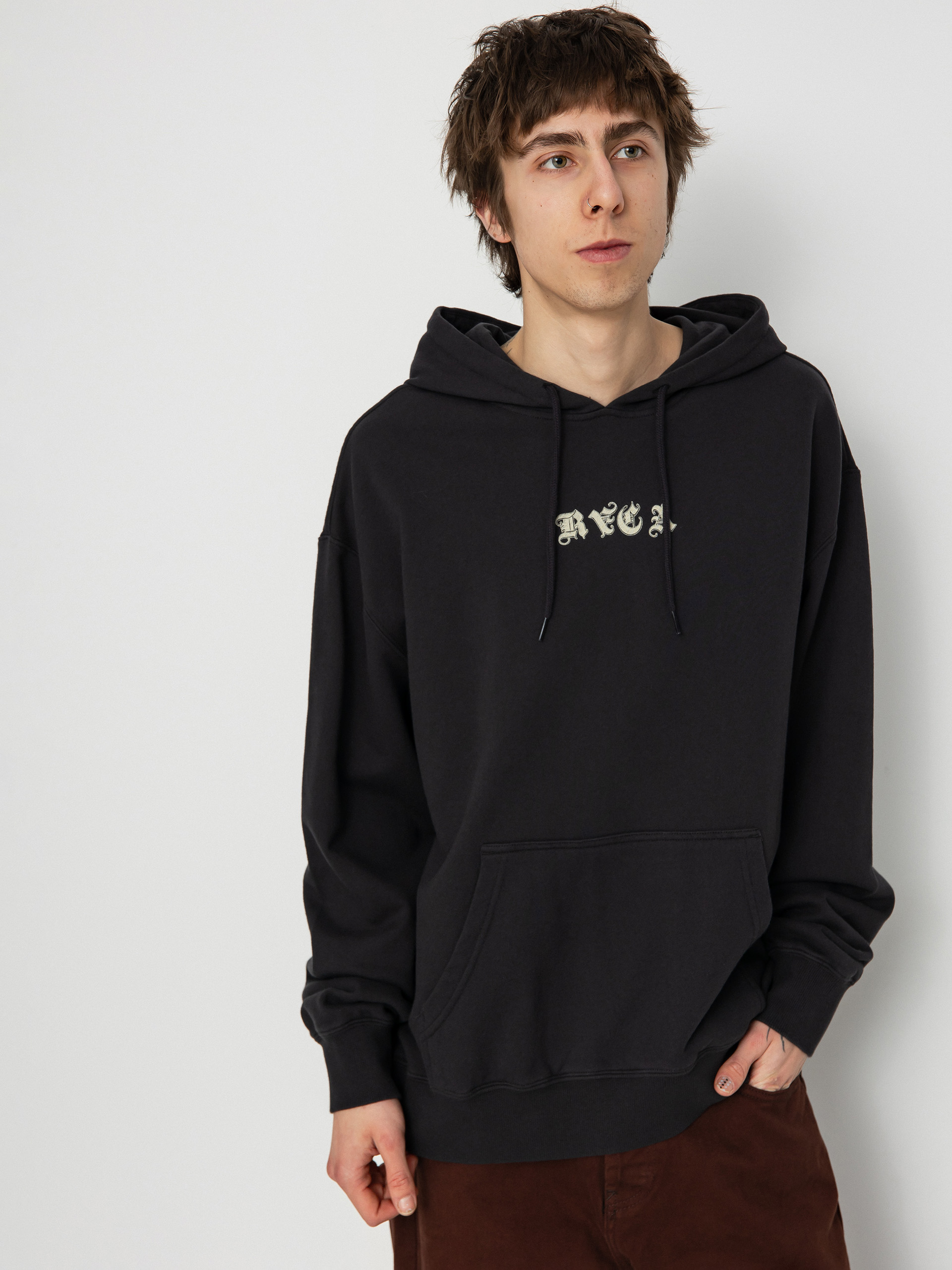 RVCA Benj Bouquet HD Kapucnis pulóver (washed black)