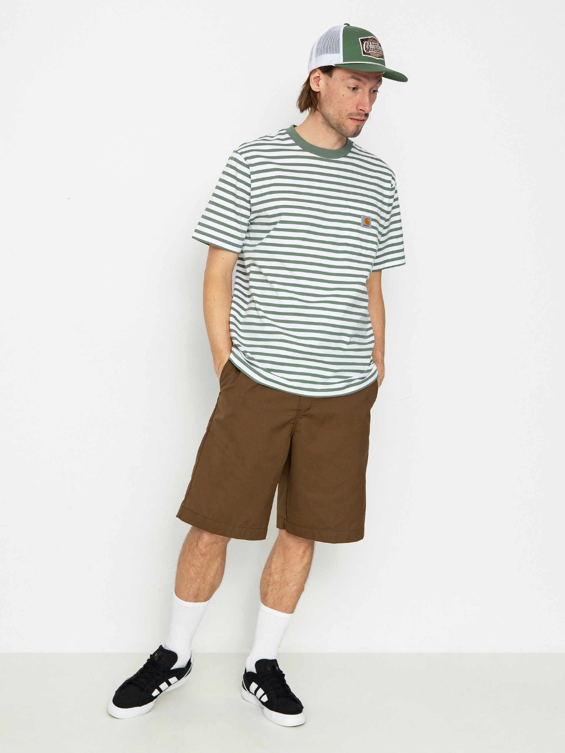 Póló Carhartt WIP Seidler Pocket (seidler stripe/park/white)