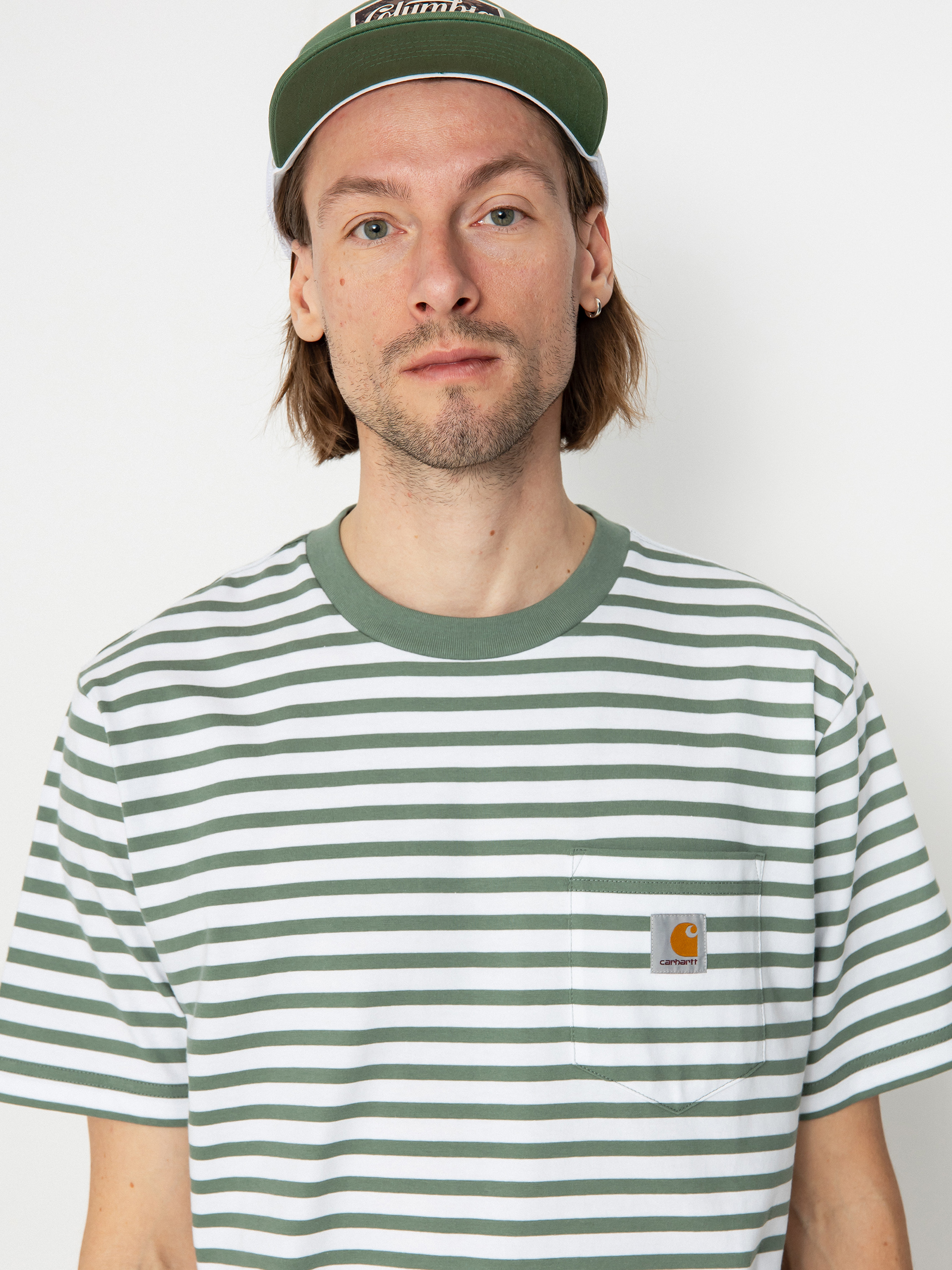 Póló Carhartt WIP Seidler Pocket (seidler stripe/park/white)