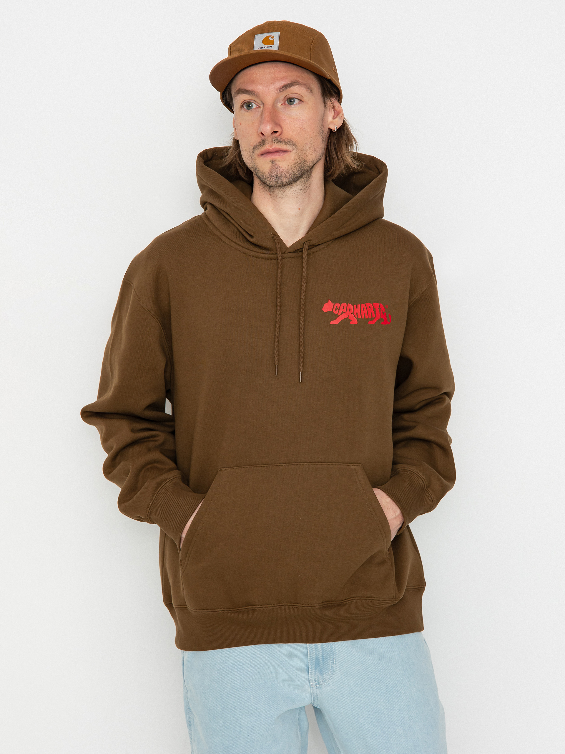 Carhartt WIP Rocky Script HD Kapucnis pulóver (lumber)