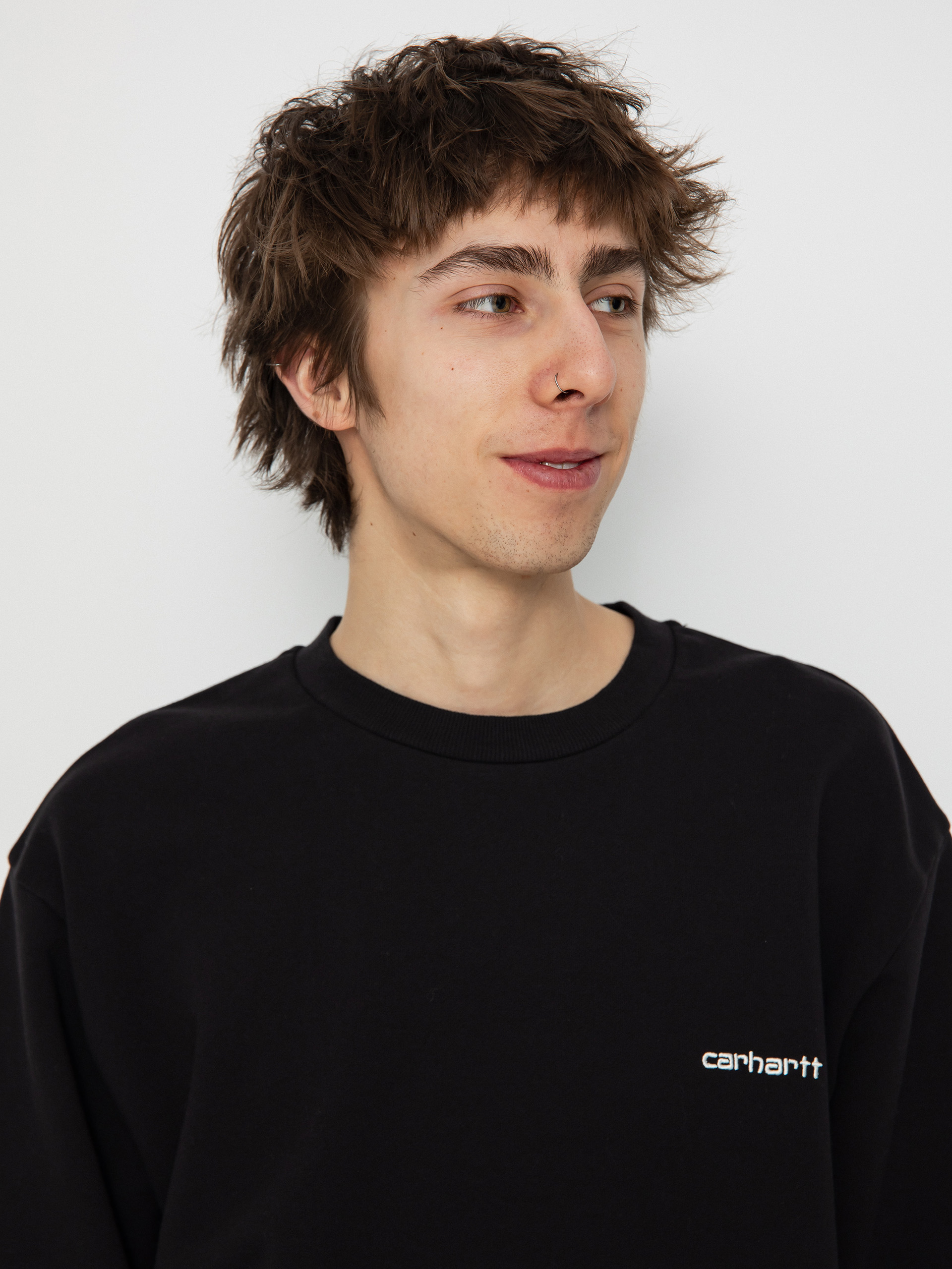 Pulóver Carhartt WIP Script Embroidery (black/white)