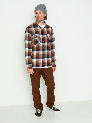 Brixton Bowery Flannel Ls Ing (washed navy/sepia/off white)