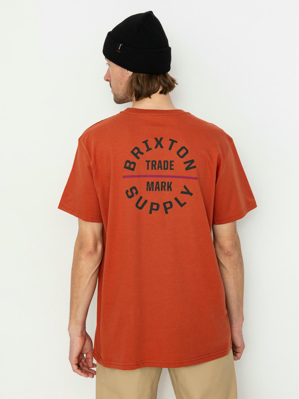 Brixton Oath V Stt Póló (terracotta/washed black/cranbe)