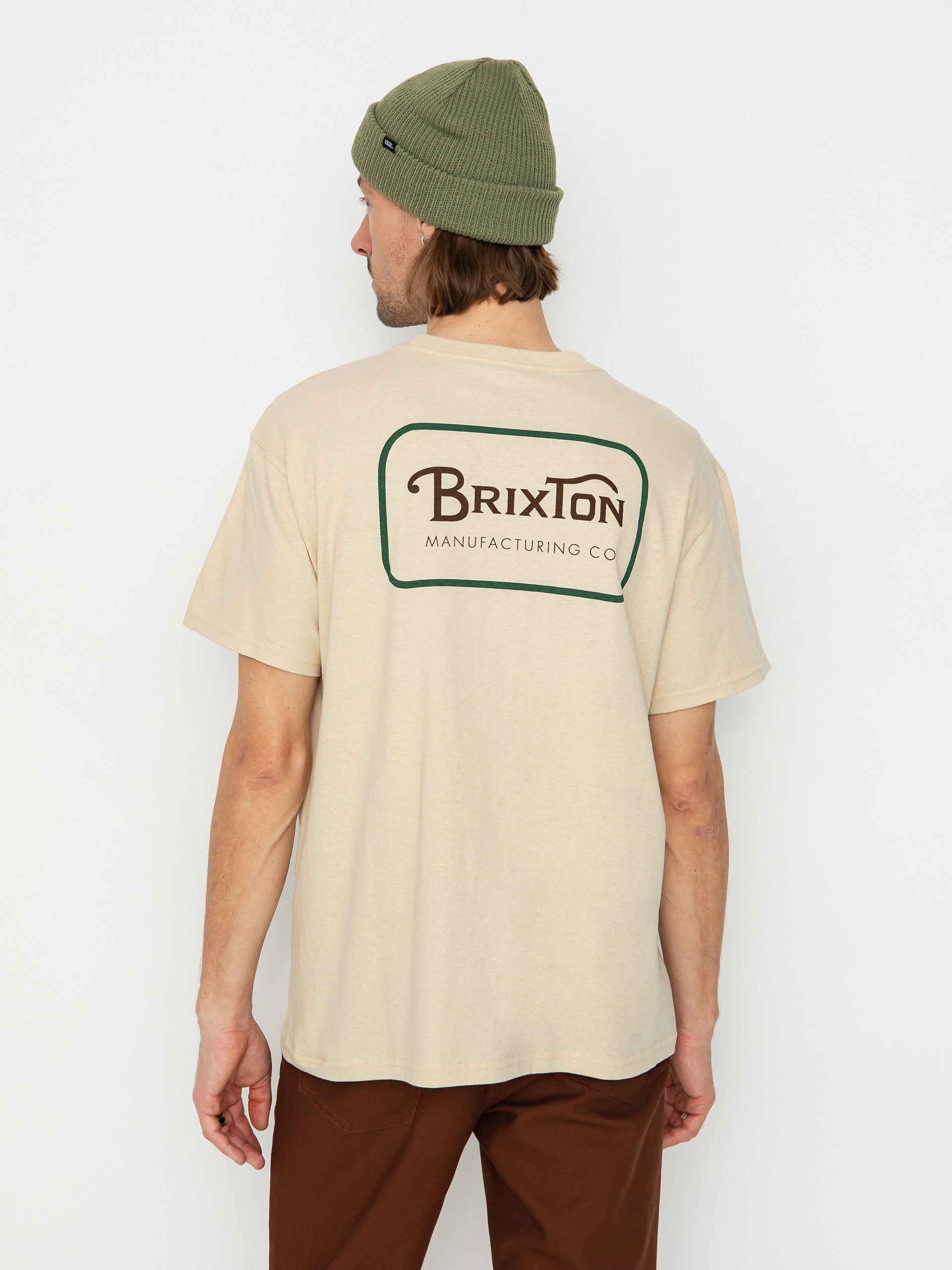 Brixton Grade Stt Póló (cream/trekking green/sepia)