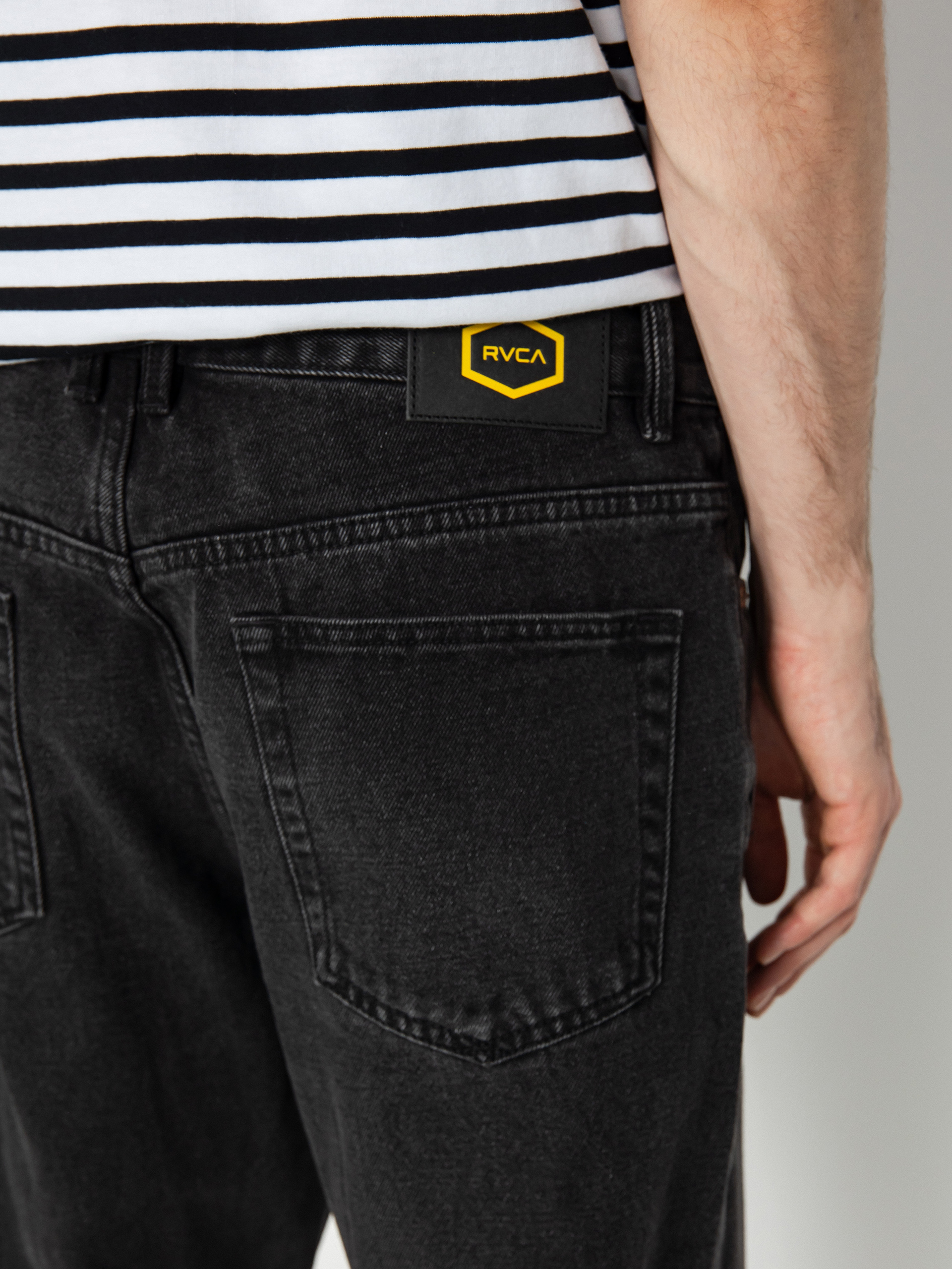 RVCA Americana Dayshift Denim Kisnadrág (black rinse)