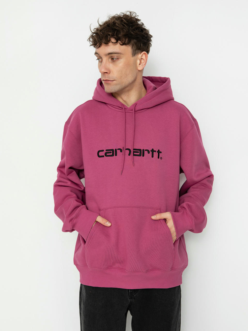 Kapucnis pulóver Carhartt WIP Carhartt HD (magenta/black)