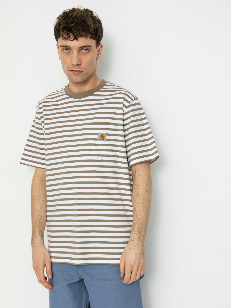 Póló Carhartt WIP Seidler Pocket (seidler stripe/branch/white)