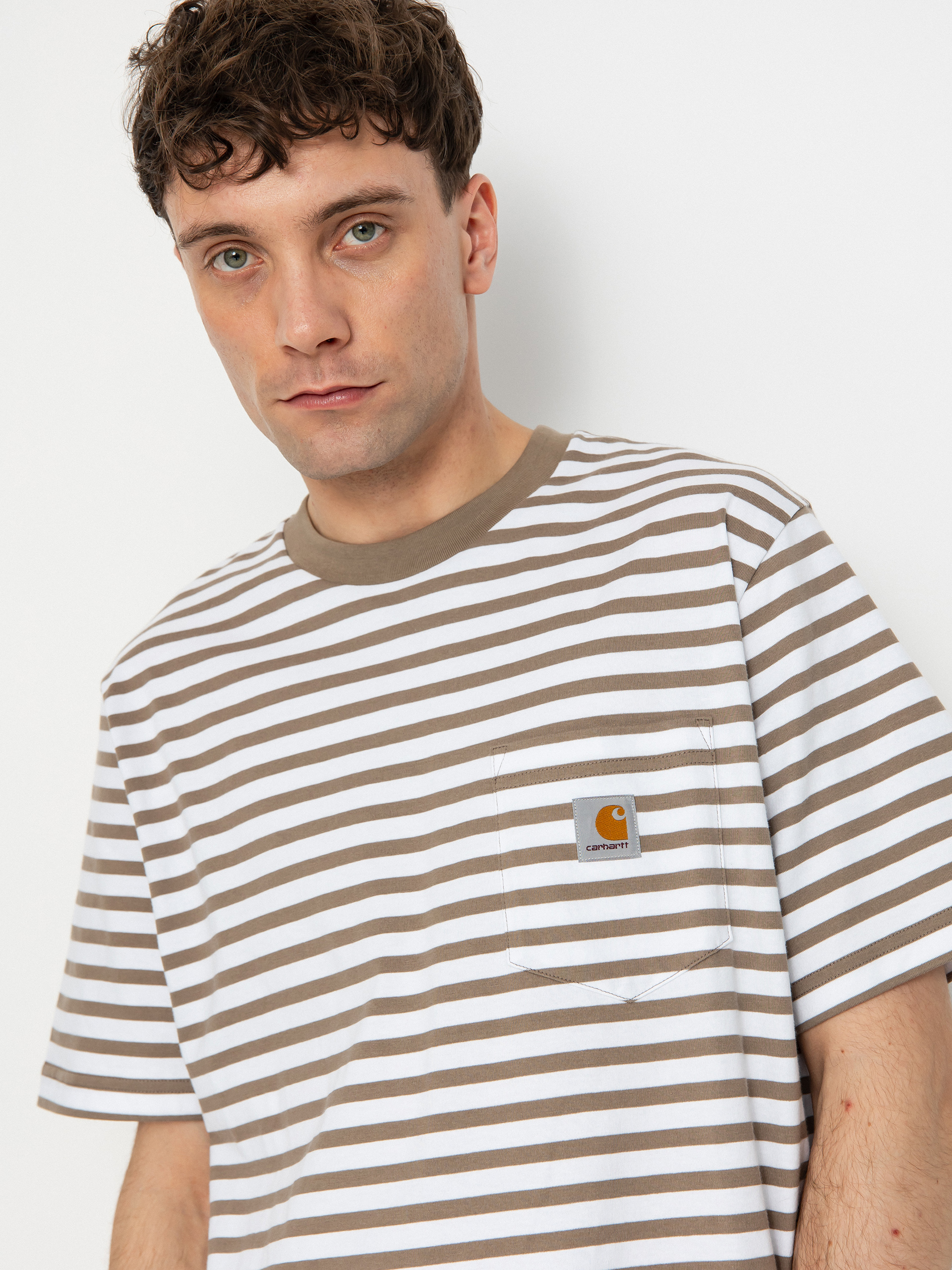 Póló Carhartt WIP Seidler Pocket (seidler stripe/branch/white)