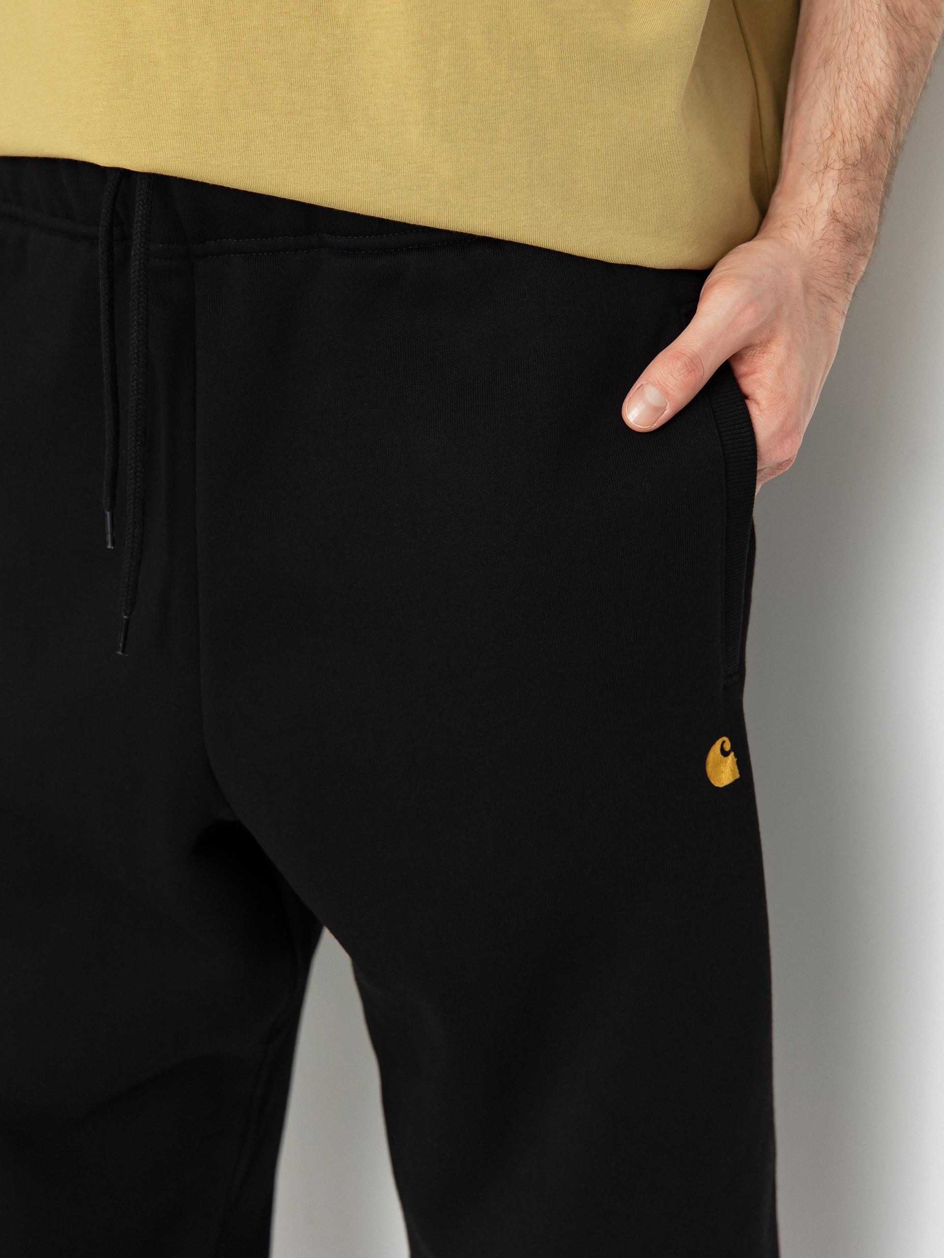 Kisnadrág Carhartt WIP Chase (black/gold)