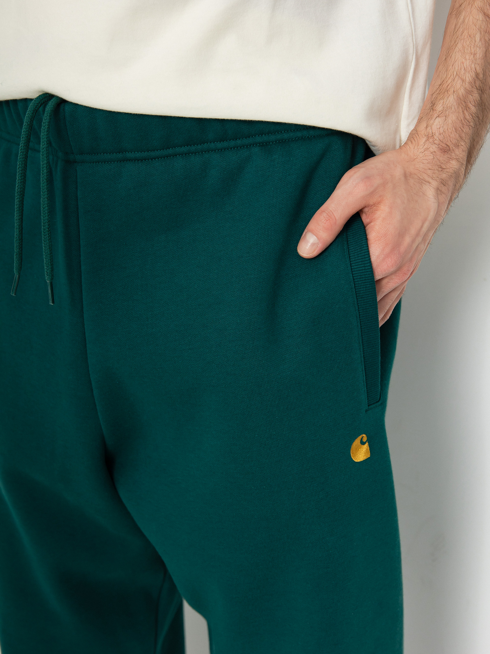 Kisnadrág Carhartt WIP Chase (chervil/gold)