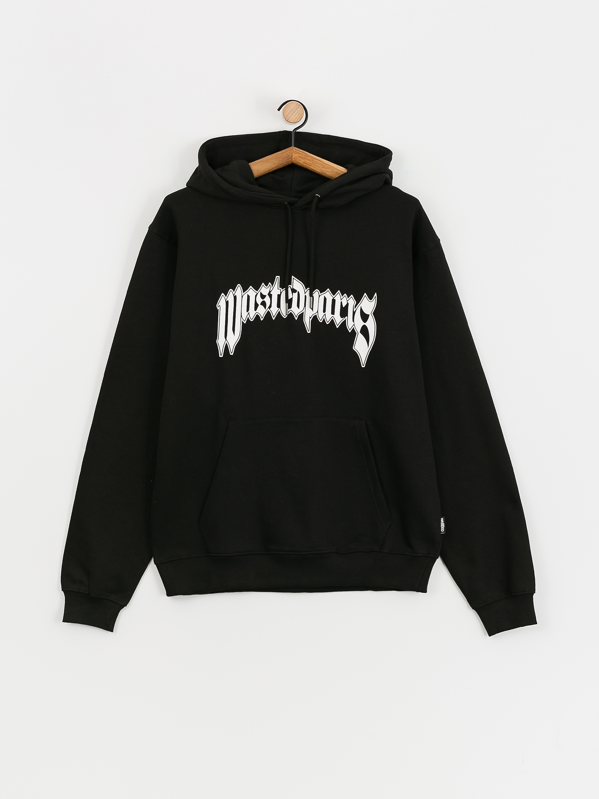 Kapucnis pulóver Wasted Paris Pitcher HD (black)