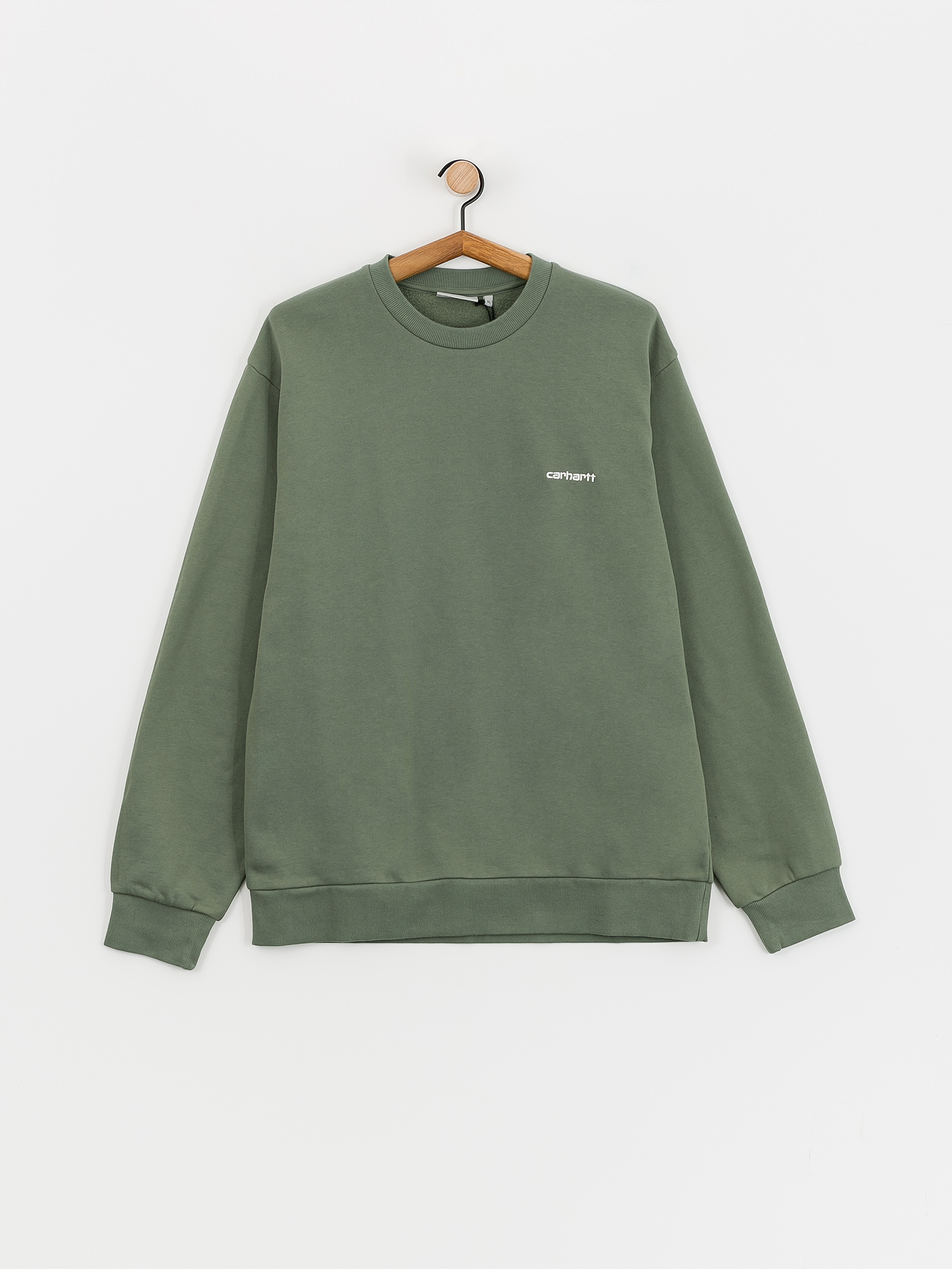 Carhartt WIP Script Embroidery Pulóver (park/white)