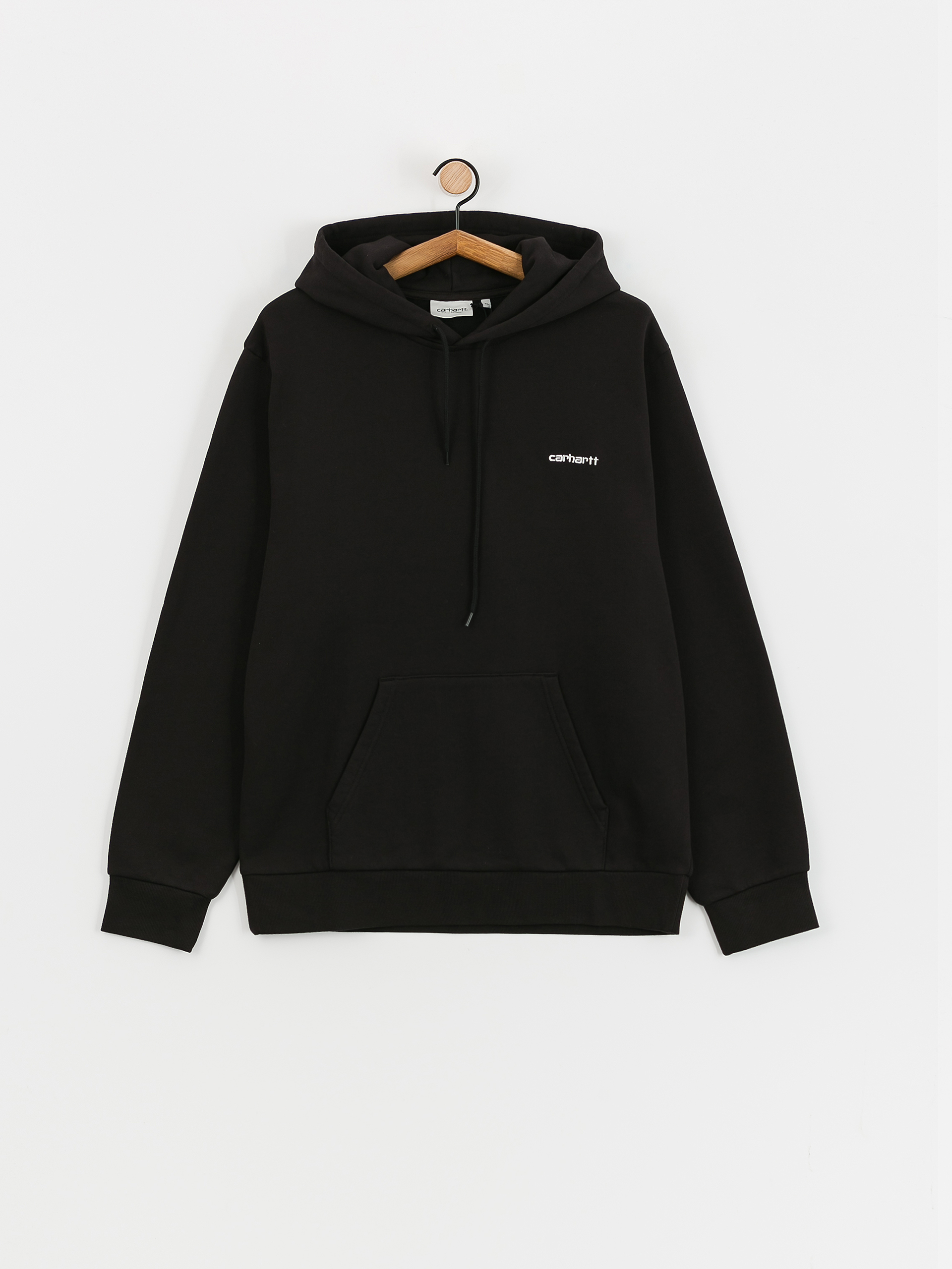 Carhartt WIP Script Embroidery HD Kapucnis pulóver (black/white)