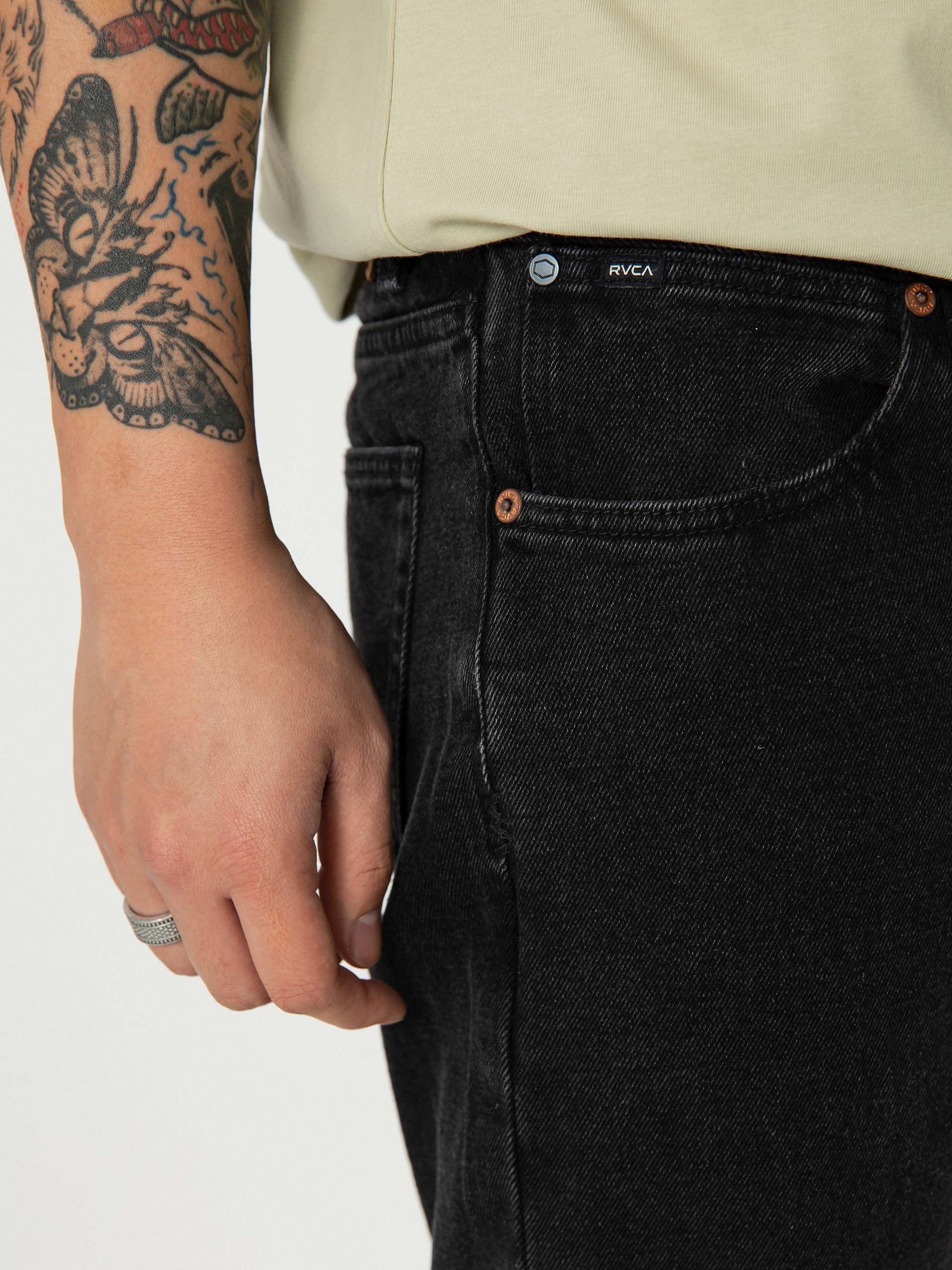 RVCA New Dawn Denim Kisnadrág (black rinse)