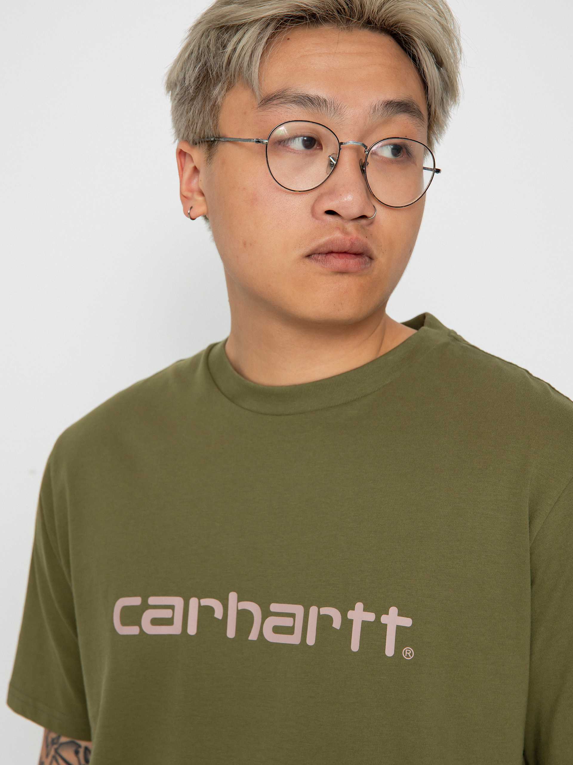 Carhartt WIP Script Póló (dundee/glassy pink)