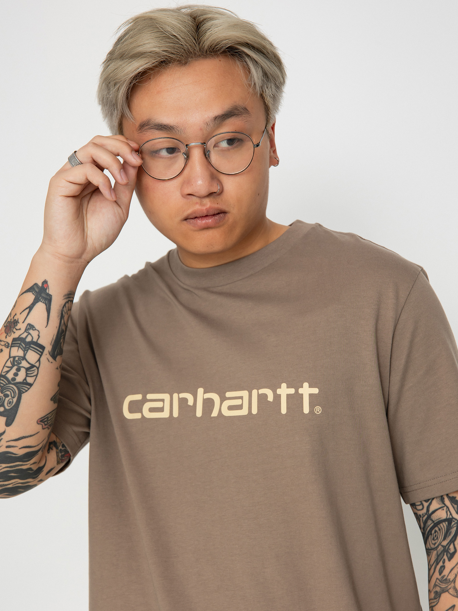Póló Carhartt WIP Script (branch/rattan)