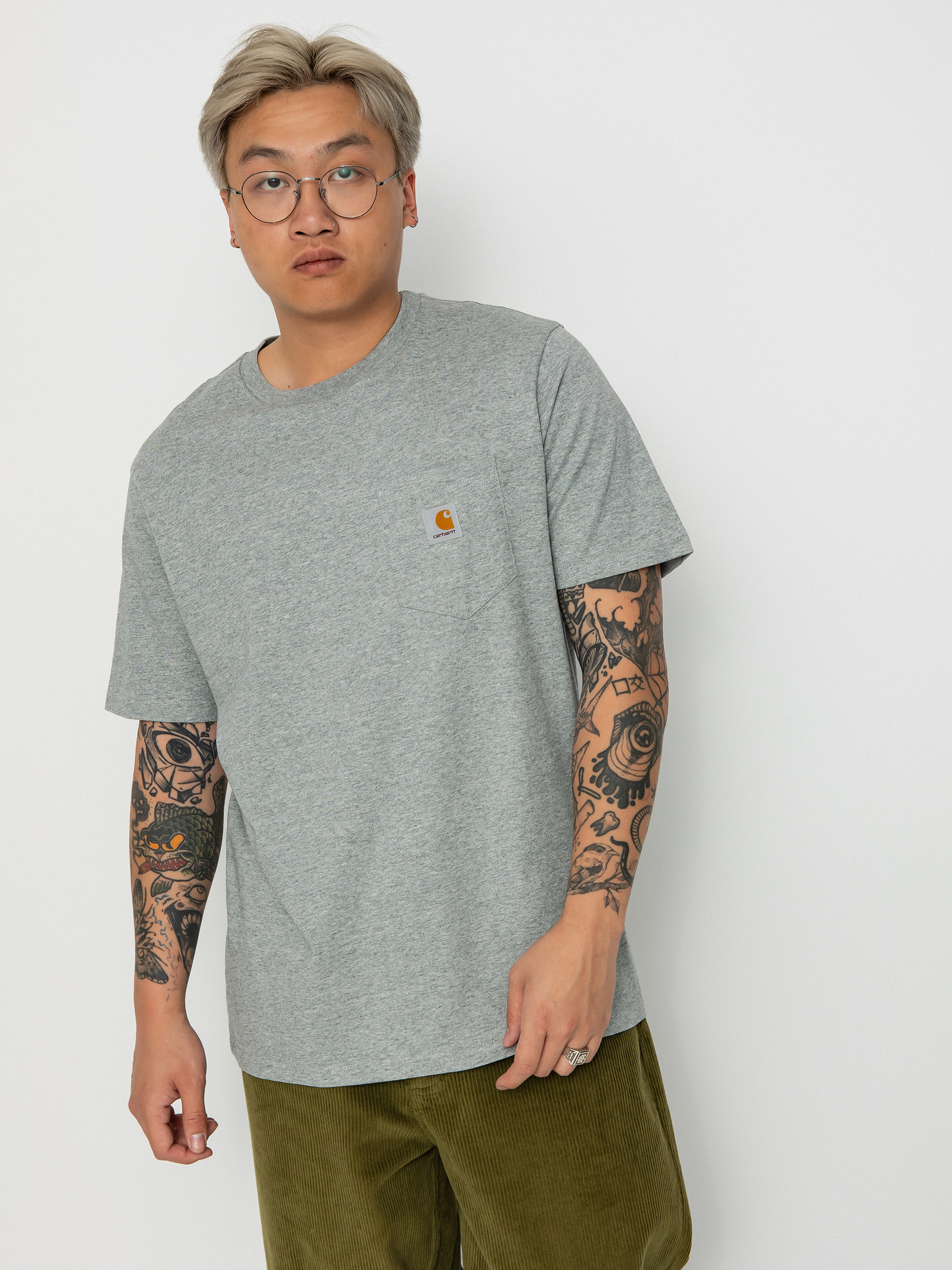 Carhartt WIP Pocket Pu00f3lu00f3 (grey heather)