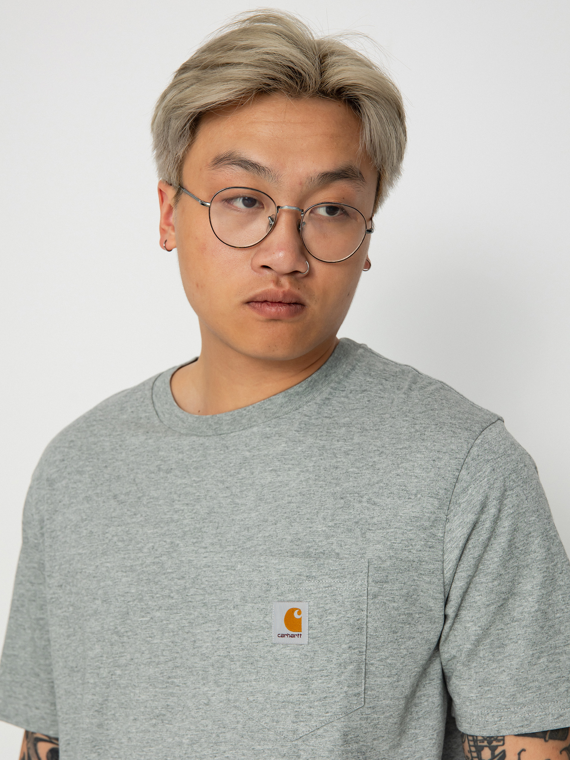 Carhartt WIP Pocket Póló (grey heather)