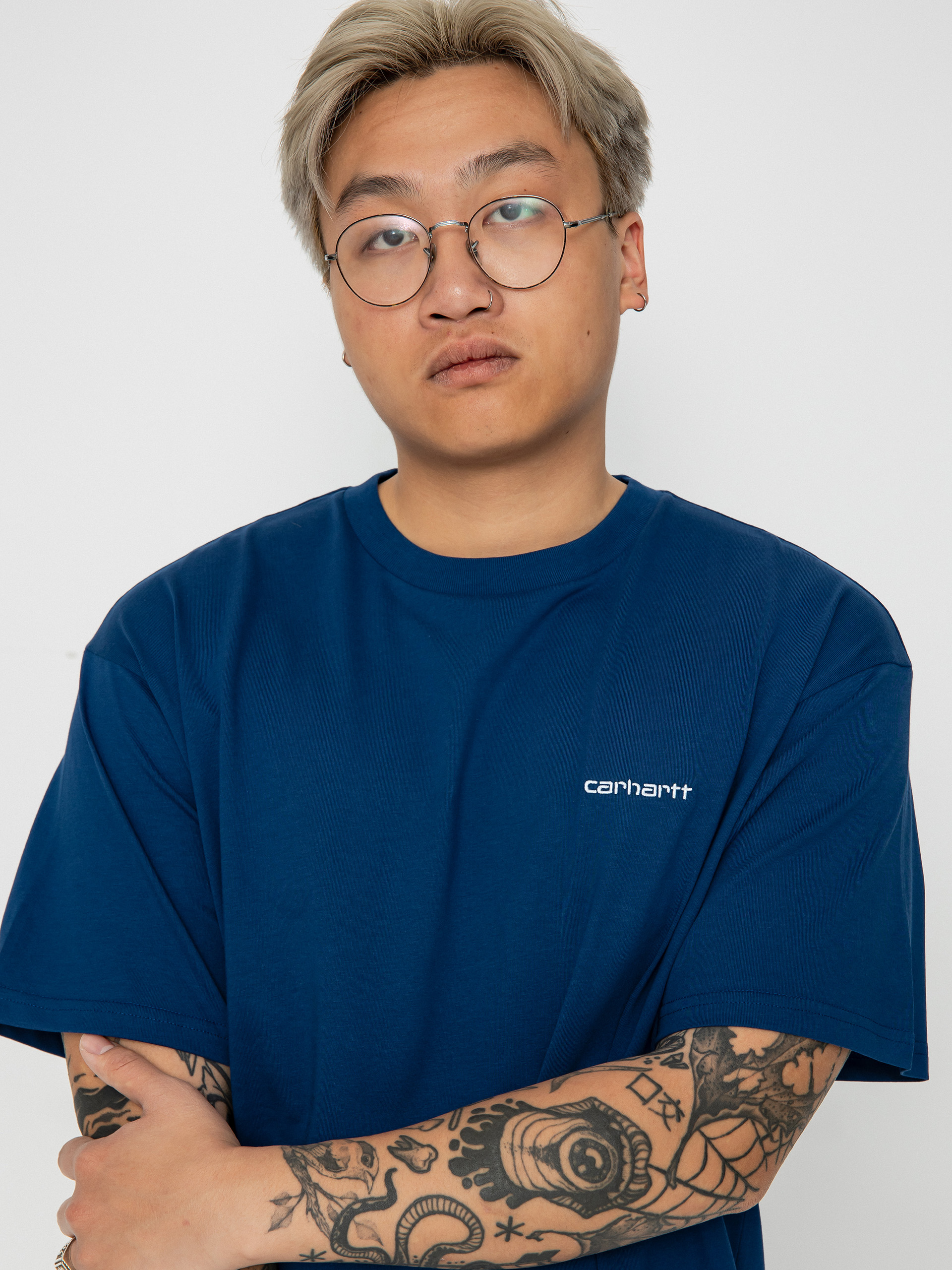 Carhartt WIP Script Embroidery Póló (elder/white)